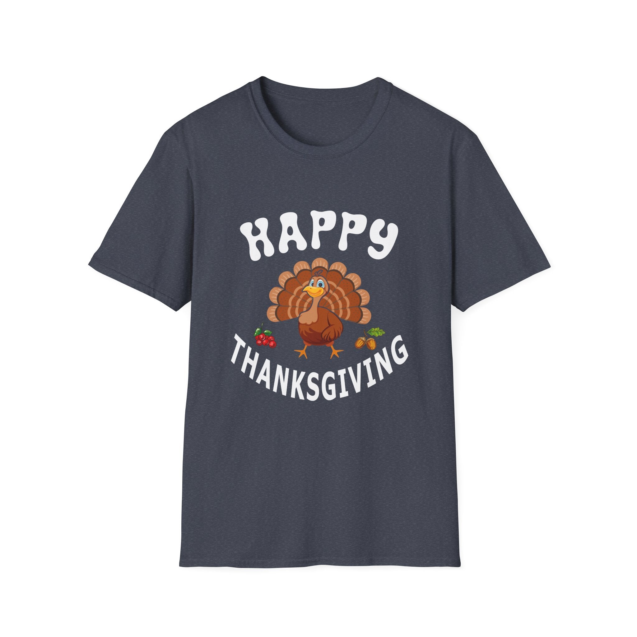 Happy Thanksgiving Unisex T-Shirt, Fall Apparel, Thanksgiving Day Gift, Family Gatherings, Cozy Outfit
