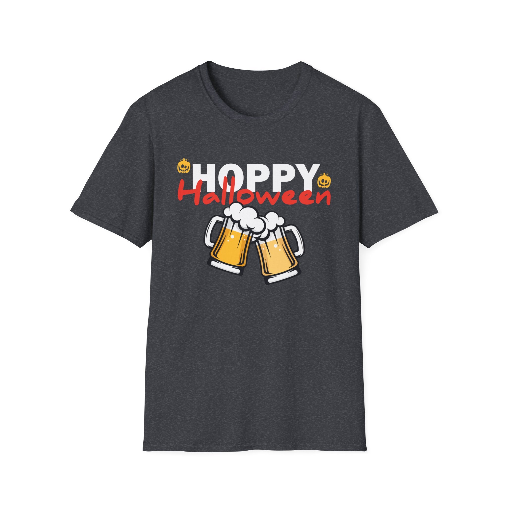 Halloween Hoppy T-Shirt, Unisex Softstyle Tee, Beer Festival Shirt, Spooky Celebration Wear, Unique Halloween Gift