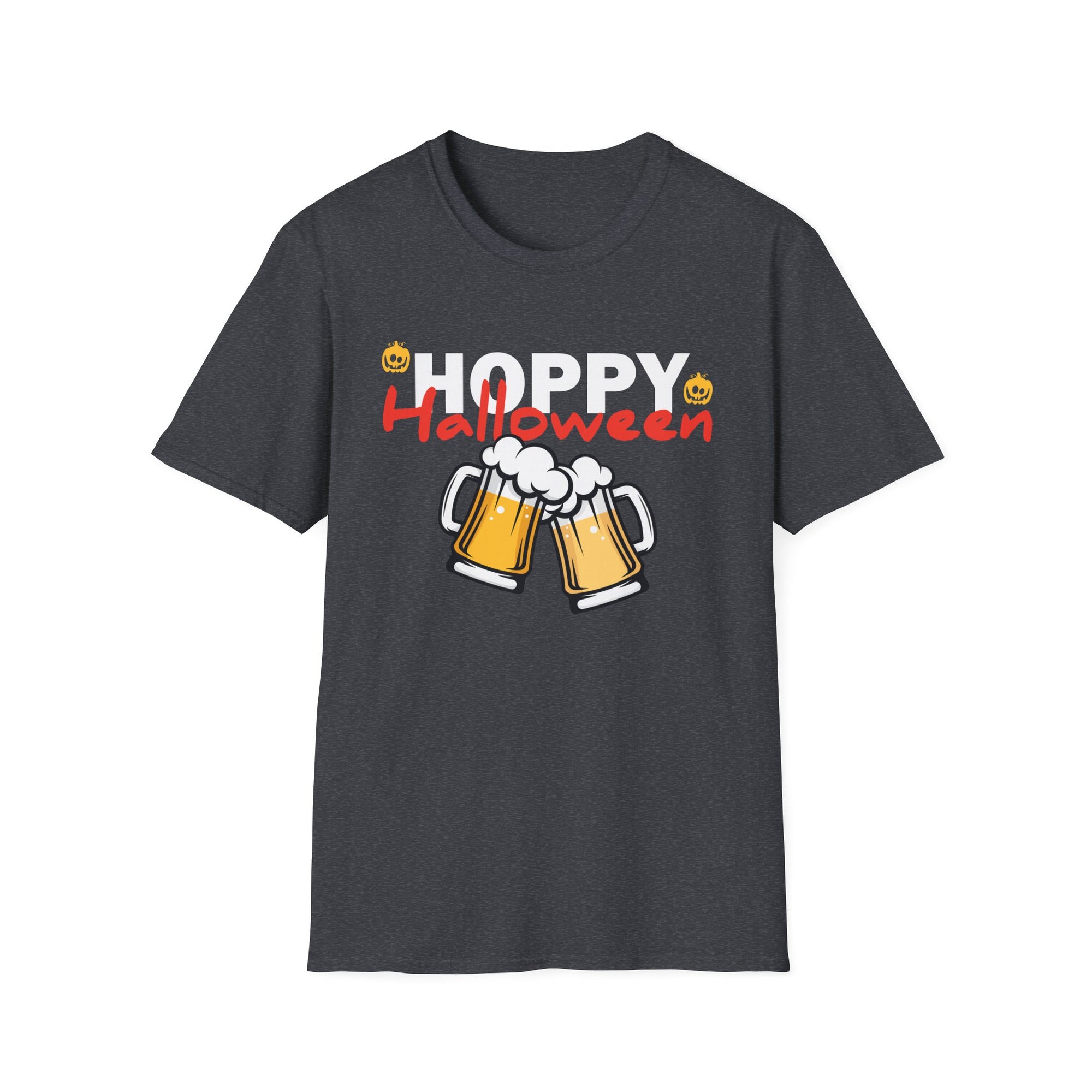 Halloween Hoppy T-Shirt, Unisex Softstyle Tee, Beer Festival Shirt, Spooky Celebration Wear, Unique Halloween Gift