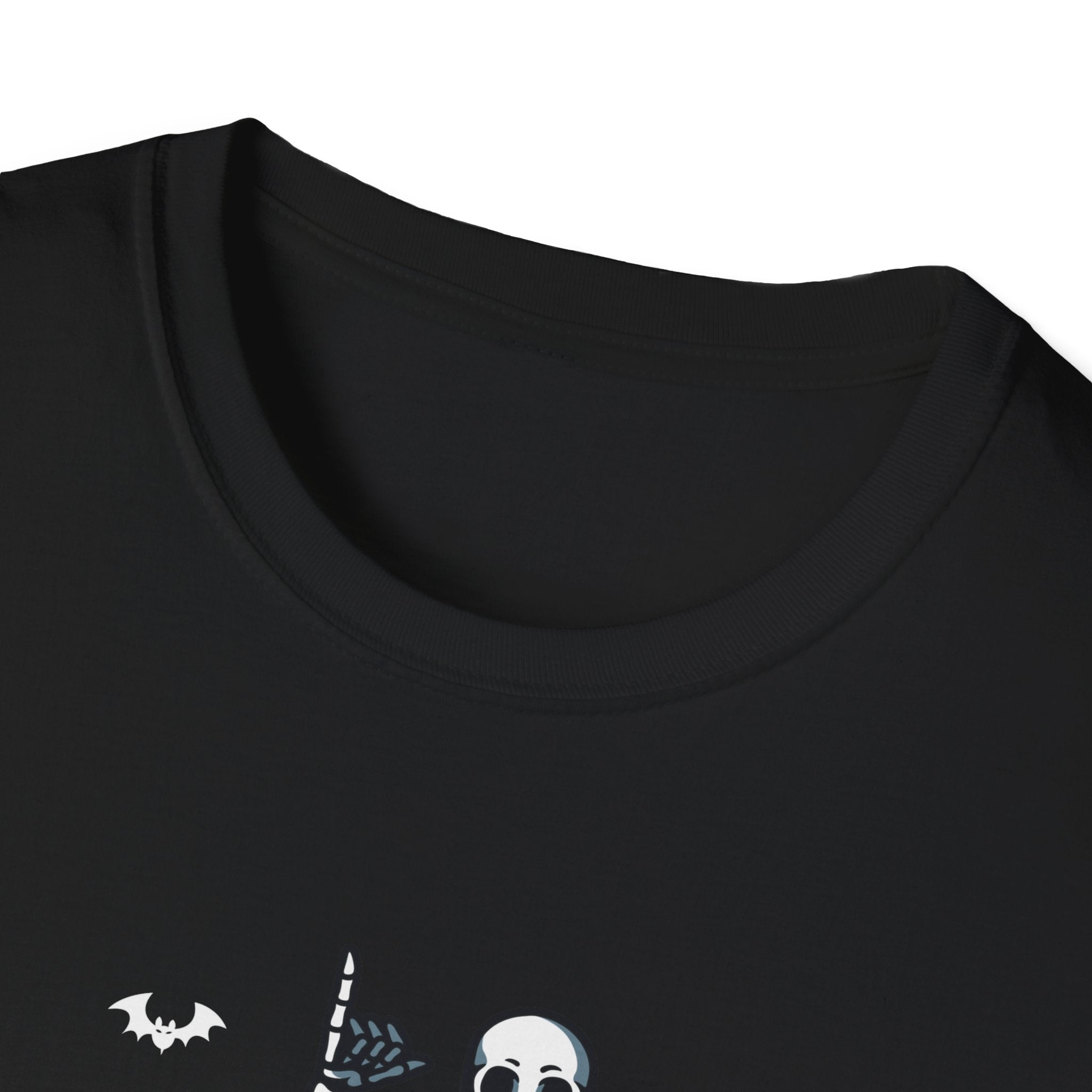 Skeleton Shark Unisex Softstyle T-Shirt, Fun Halloween Apparel, Unique Gifting, Casual Wear, Spooky Season Tee