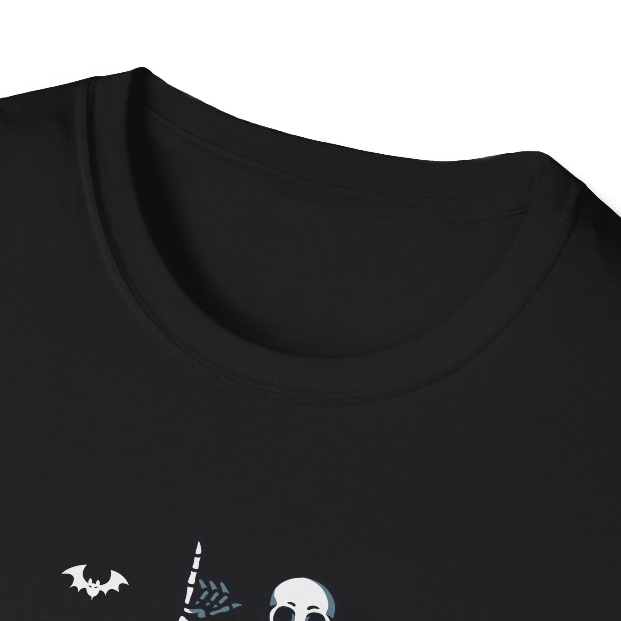 Skeleton Shark Unisex Softstyle T-Shirt, Fun Halloween Apparel, Unique Gifting, Casual Wear, Spooky Season Tee
