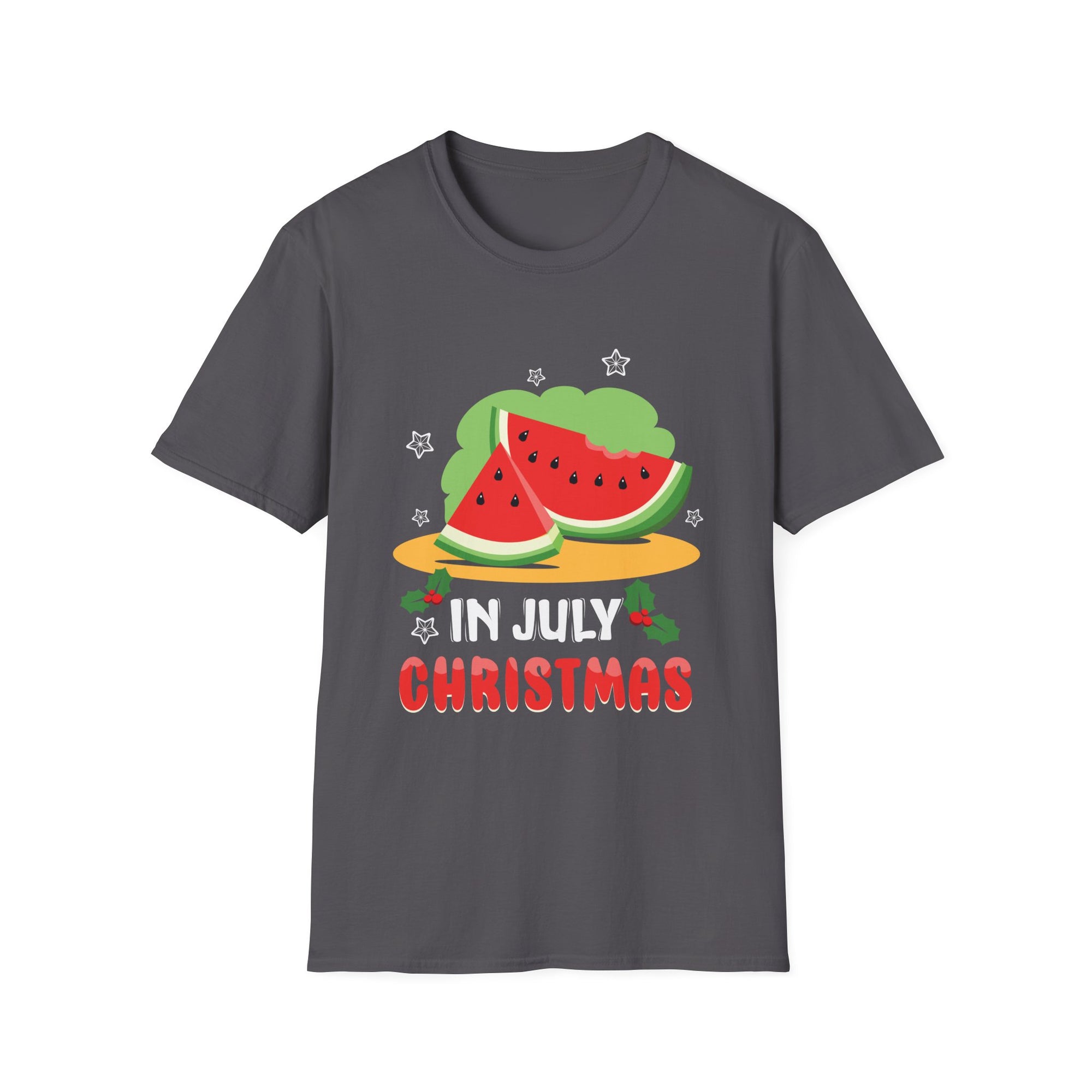 July Christmas Watermelon Unisex Softstyle T-Shirt | Fun Summer Holiday Tee, Christmas in July Shirt, Gift for Summer Lovers, Tropical [...]
