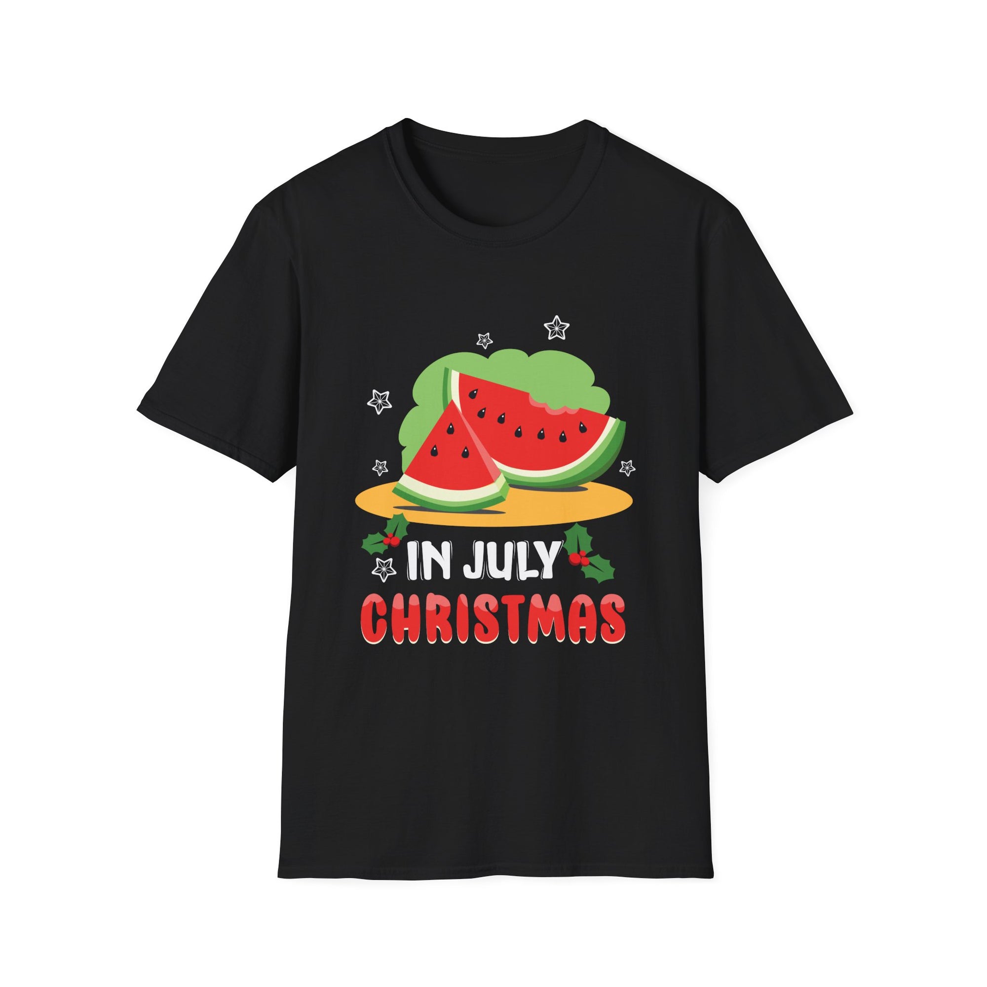 July Christmas Watermelon Unisex Softstyle T-Shirt | Fun Summer Holiday Tee, Christmas in July Shirt, Gift for Summer Lovers, Tropical [...]