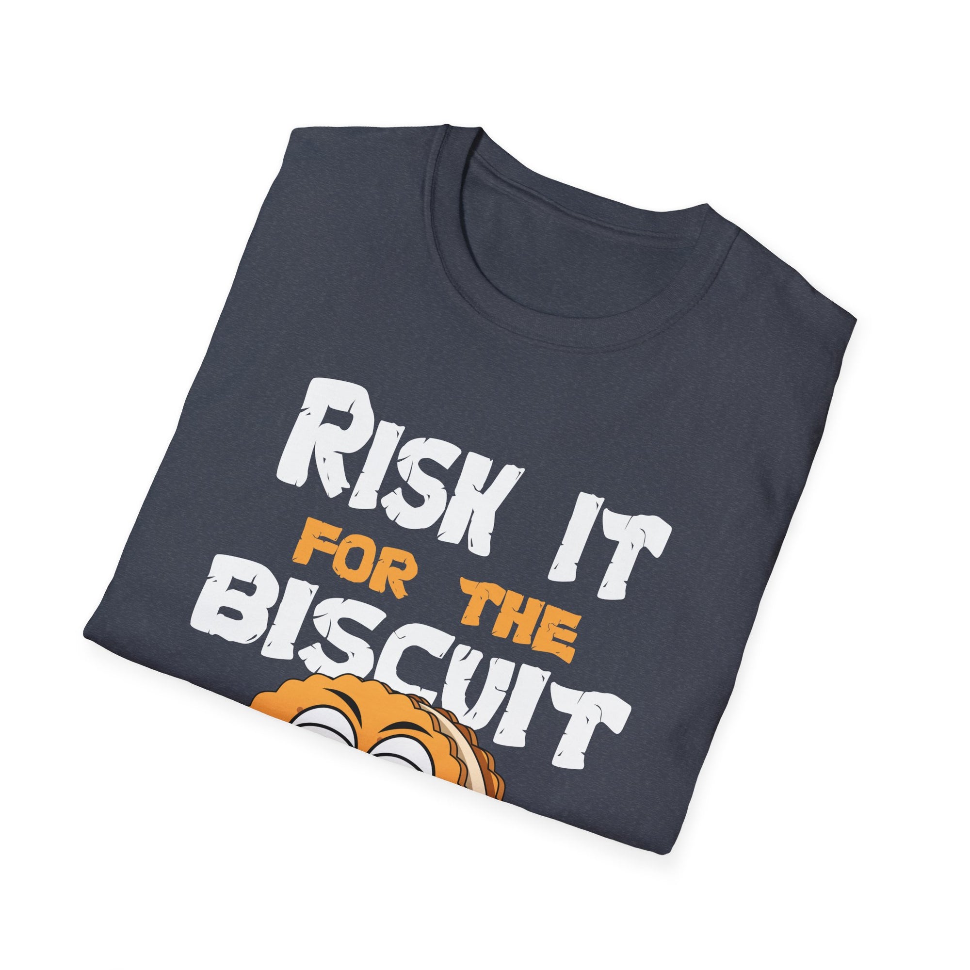 Risk It for the Biscuit Unisex Softstyle T-Shirt, Funny Graphic Tee, Casual wear, Gift for Food Lovers, Snack Humor Shirt, Birthday Gift