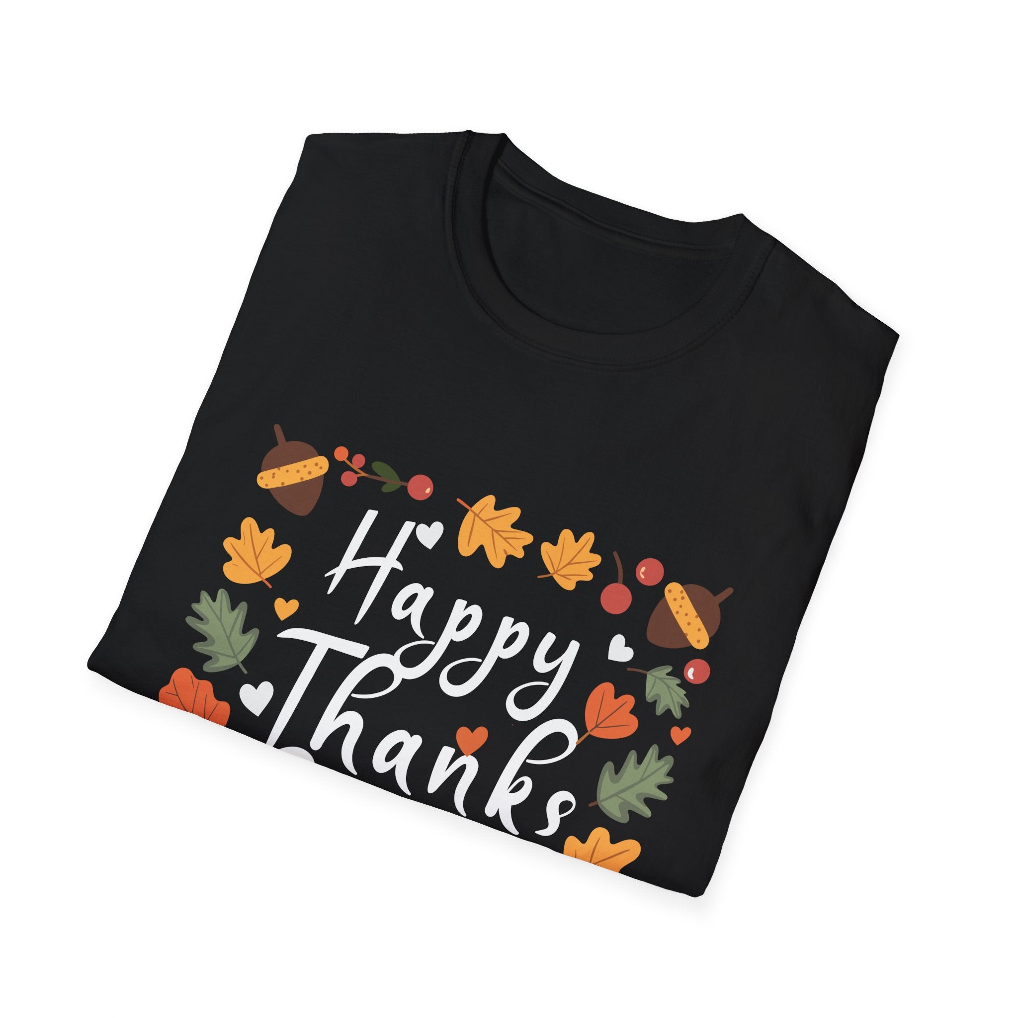 Thanksgiving Celebration T-Shirt - Unisex Softstyle Tee, Fall Apparel, Holiday Gift, Autumn Fashion, Family Gathering Shirt