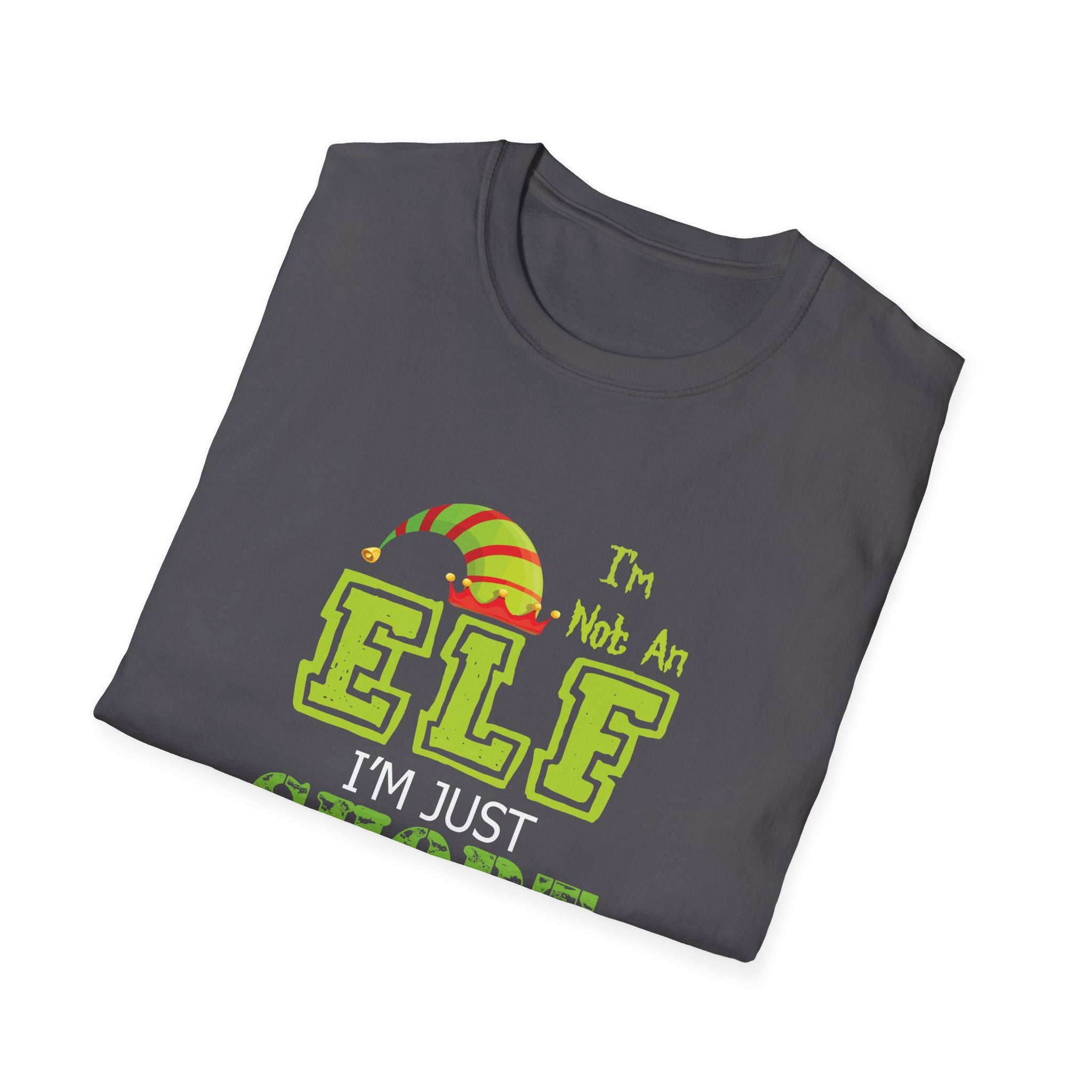 Funny Christmas T-Shirt - I'm Not An Elf, I'm Just Short - Unisex Softstyle Tee, Holiday Gift for Short People, Elf Humor Shirt, [...]