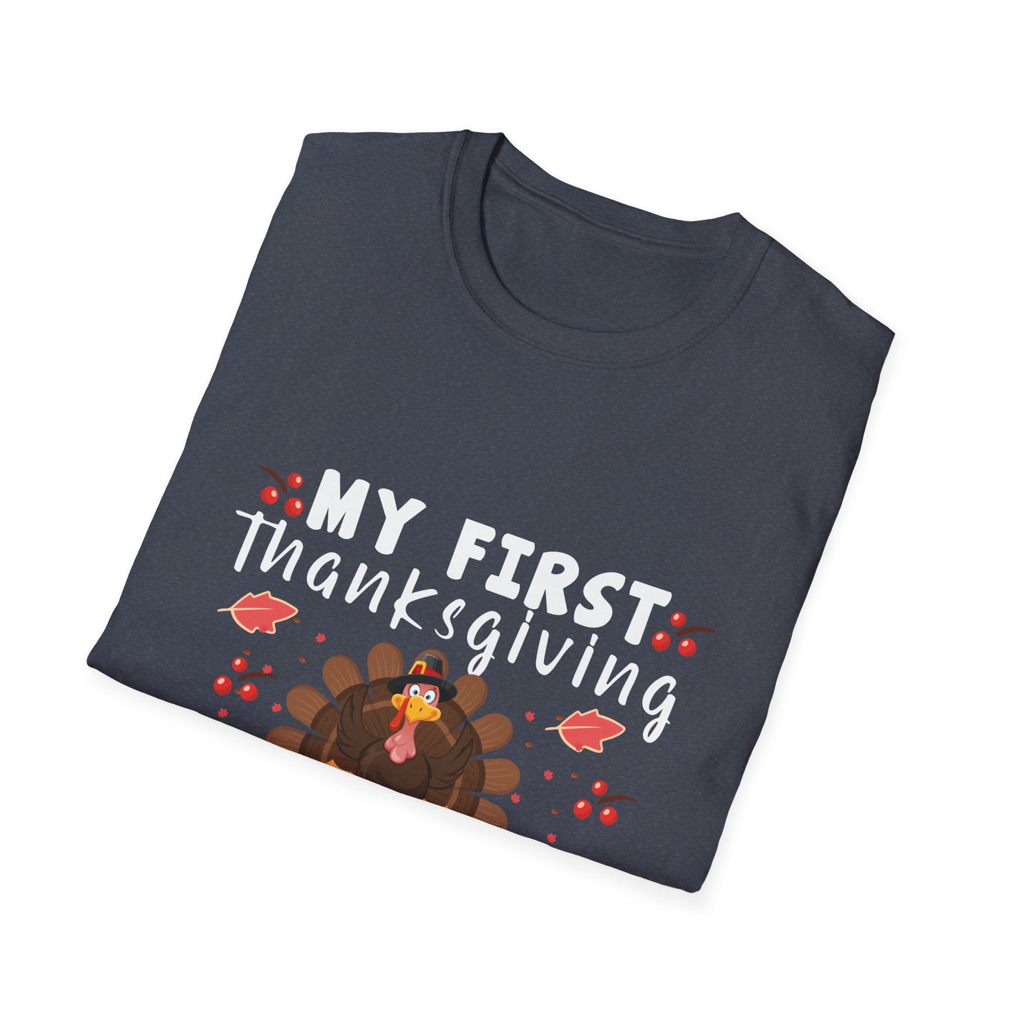 Unisex Thanksgiving T-Shirt - My First Thanksgiving as Mommy, Holiday Shirt, Family Celebration Top, Cute Fall Apparel, Gift for New Moms