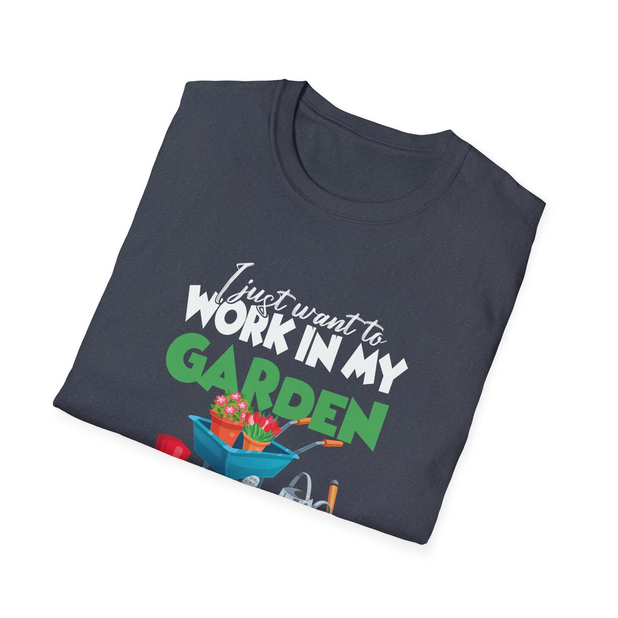 Garden Dog Lover T-Shirt, Unisex Gardening Tee, Pet Owner Gift, Hobbyist Apparel, Floral Graphic Tee, Outdoor Fun Clothing