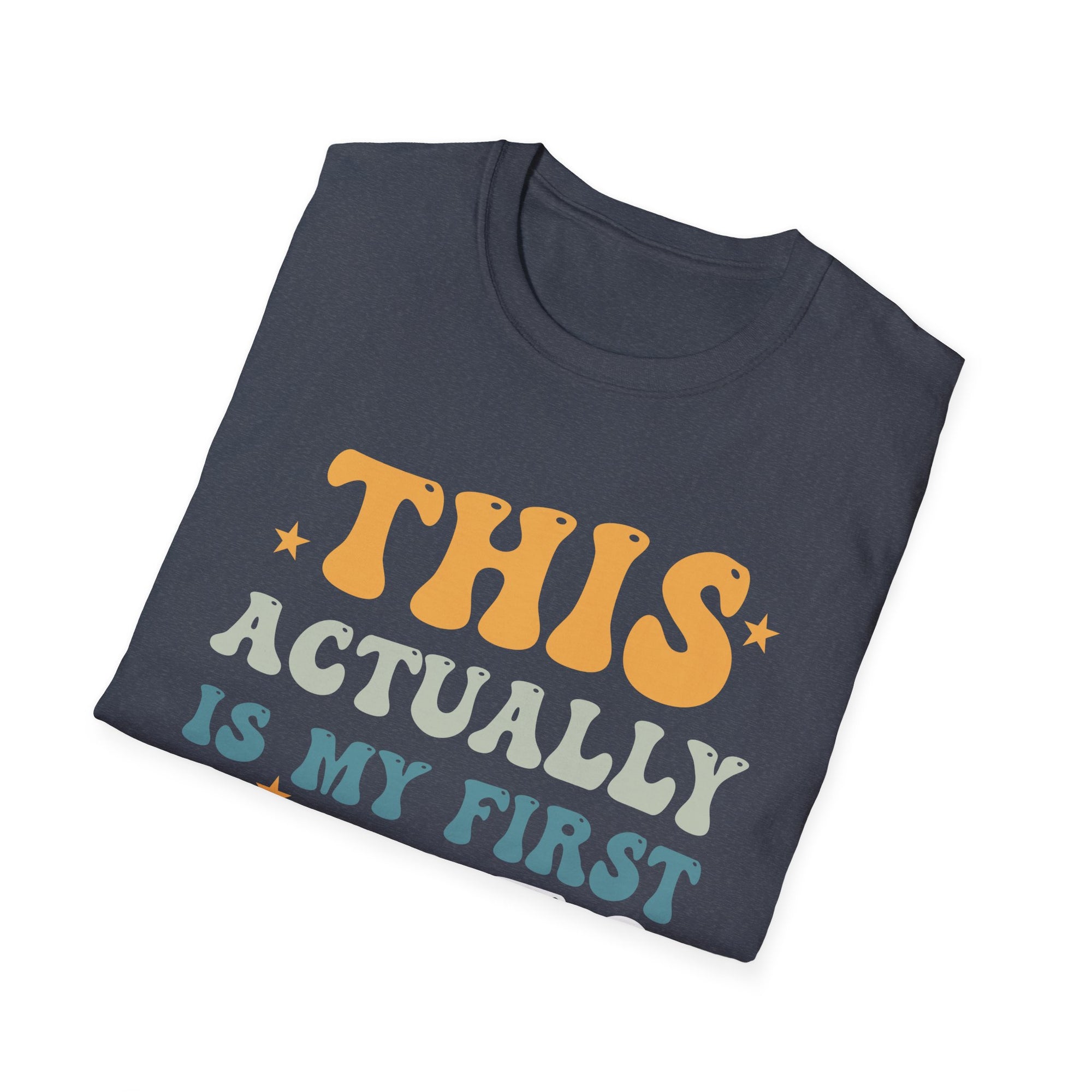 First Rodeo Unisex Softstyle T-Shirt - Fun Event Shirt, Cowboy Theme Tee, Gift for Rodeo Fans, Casual Wear, Graphic Tee