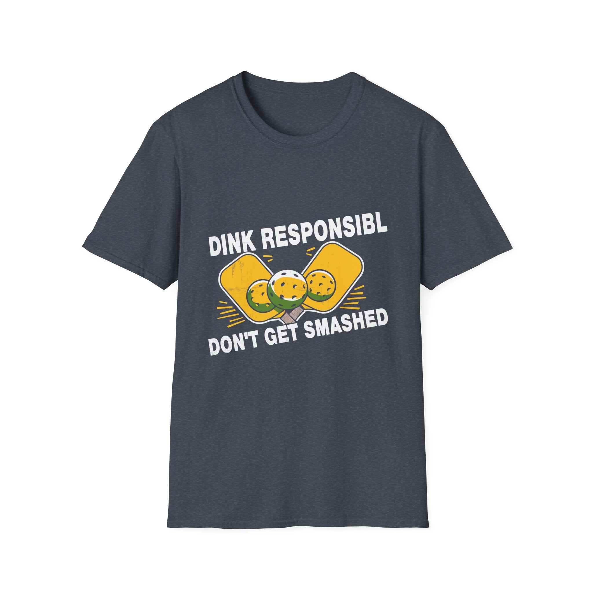Dink Responsibl T-Shirt, Unisex Softstyle Tee, Funny Casual Wear, Pickleball Gift, Summer Vibes, Sports Tee.