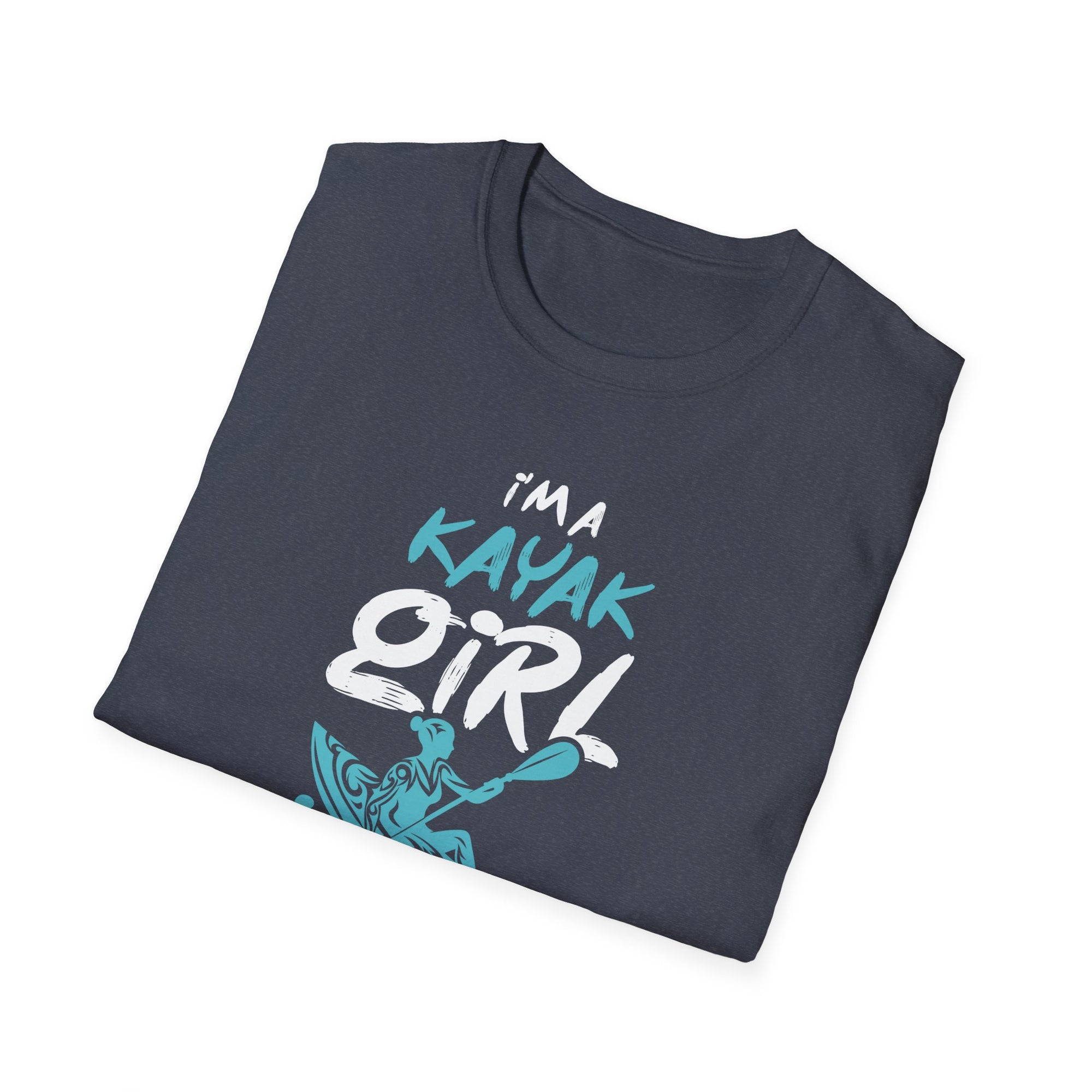 Kayak Girl Unisex Softstyle T-Shirt | Perfect Gift for Outdoor Lovers, Fun Water Sports Tee, Casual Weekend Wear, Boating Enthusiast Apparel