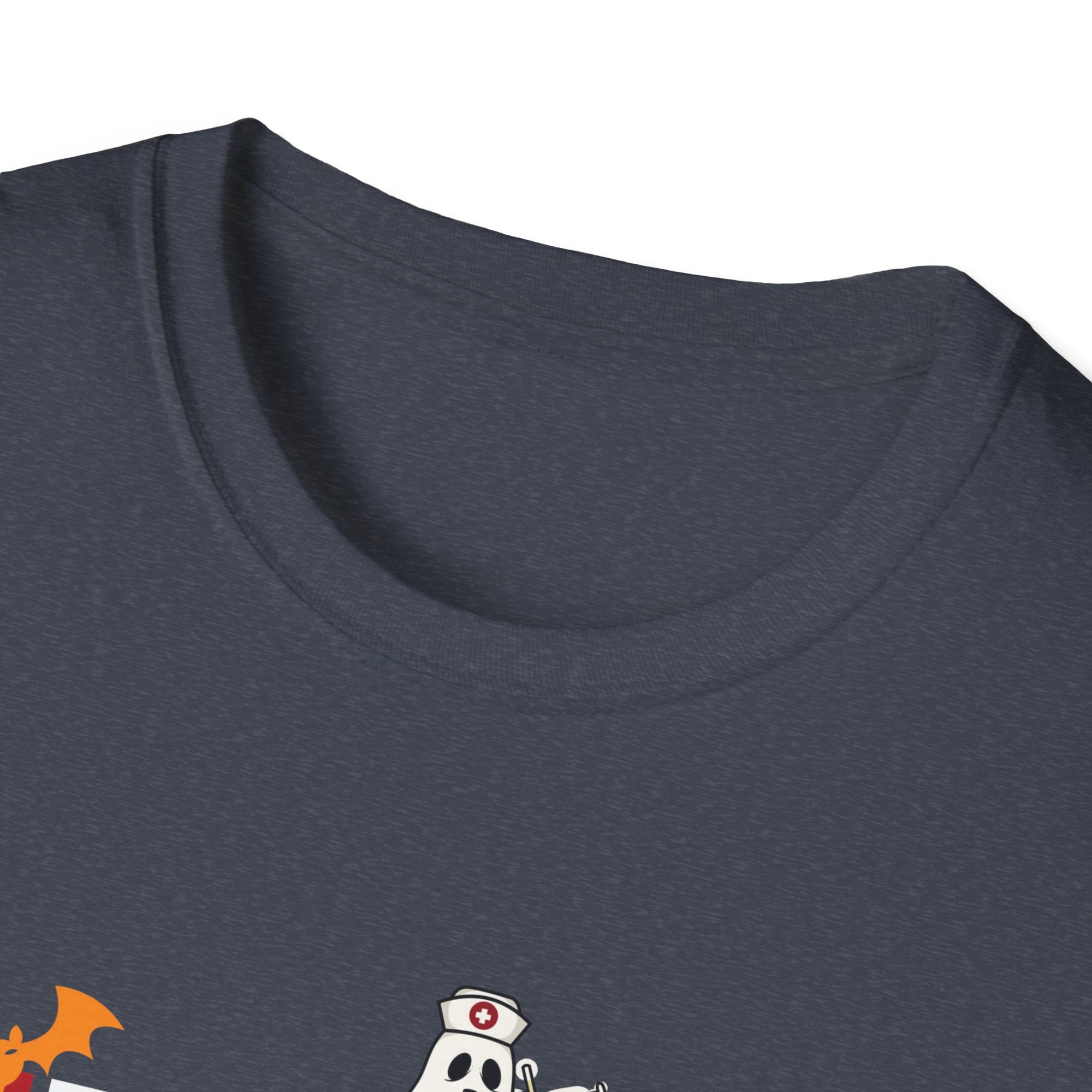 Halloween Nurse T-Shirt, Unisex Softstyle Tee, Spooky Shirt, Gift for Healthcare Workers, Fall Apparel, October Celebration