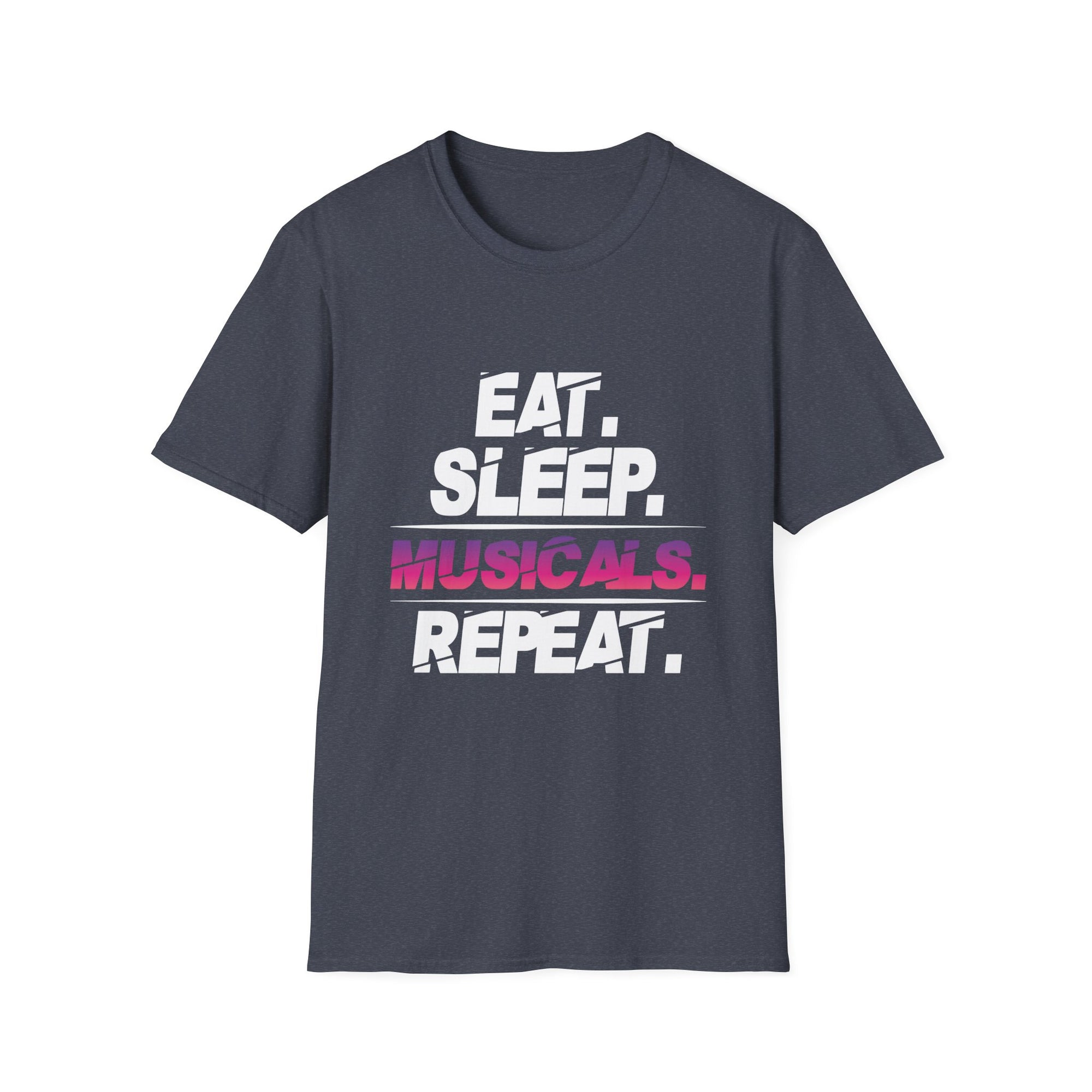 Musical Enthusiast T-Shirt | Eat Sleep Musicals Repeat | Gift for Theater Lovers