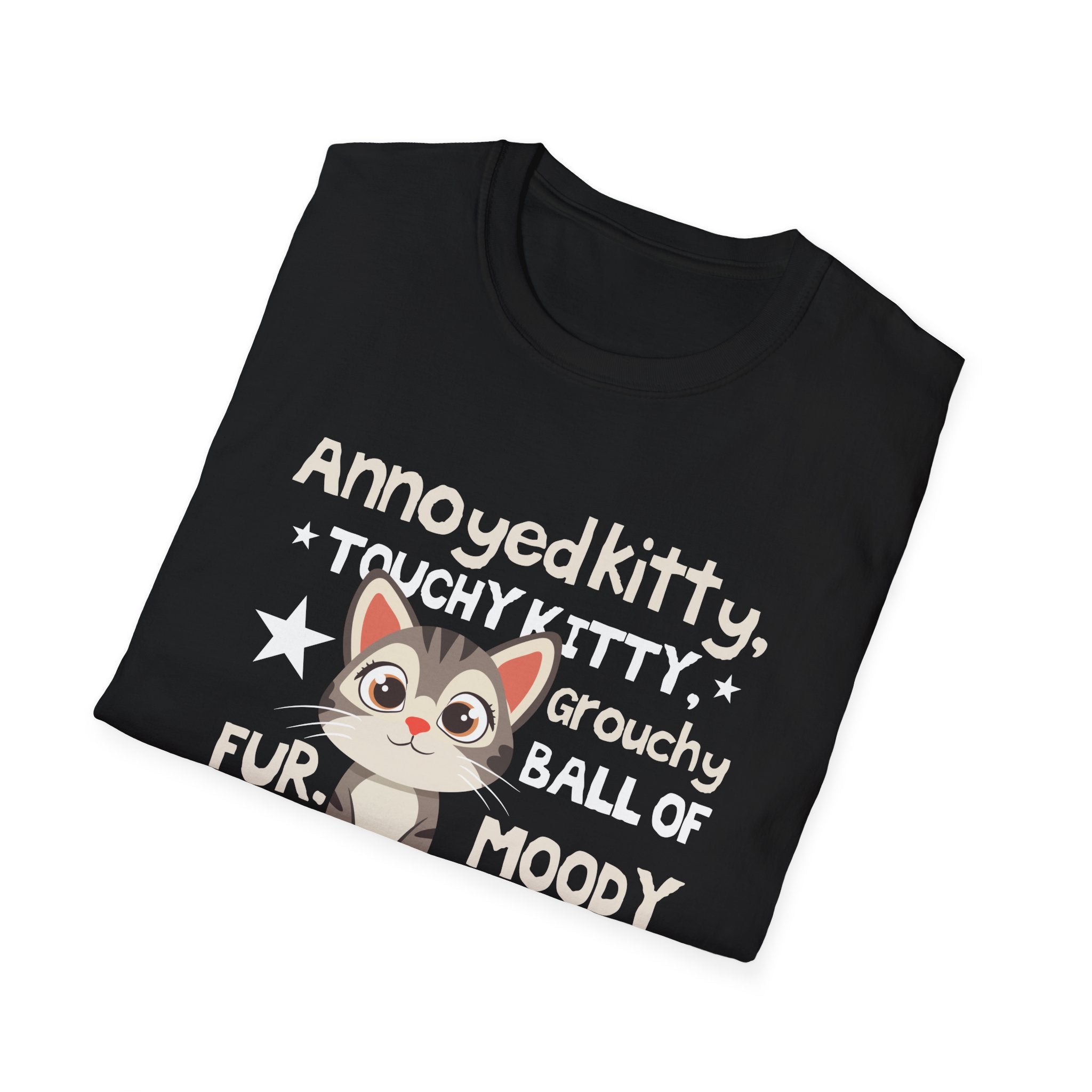 Grumpy Kitty Unisex Tee - Funny Cat Lover Shirt, Cute Gift for Pet Owners, Animal Lover Apparel, Ideal for Birthdays and Cat Days