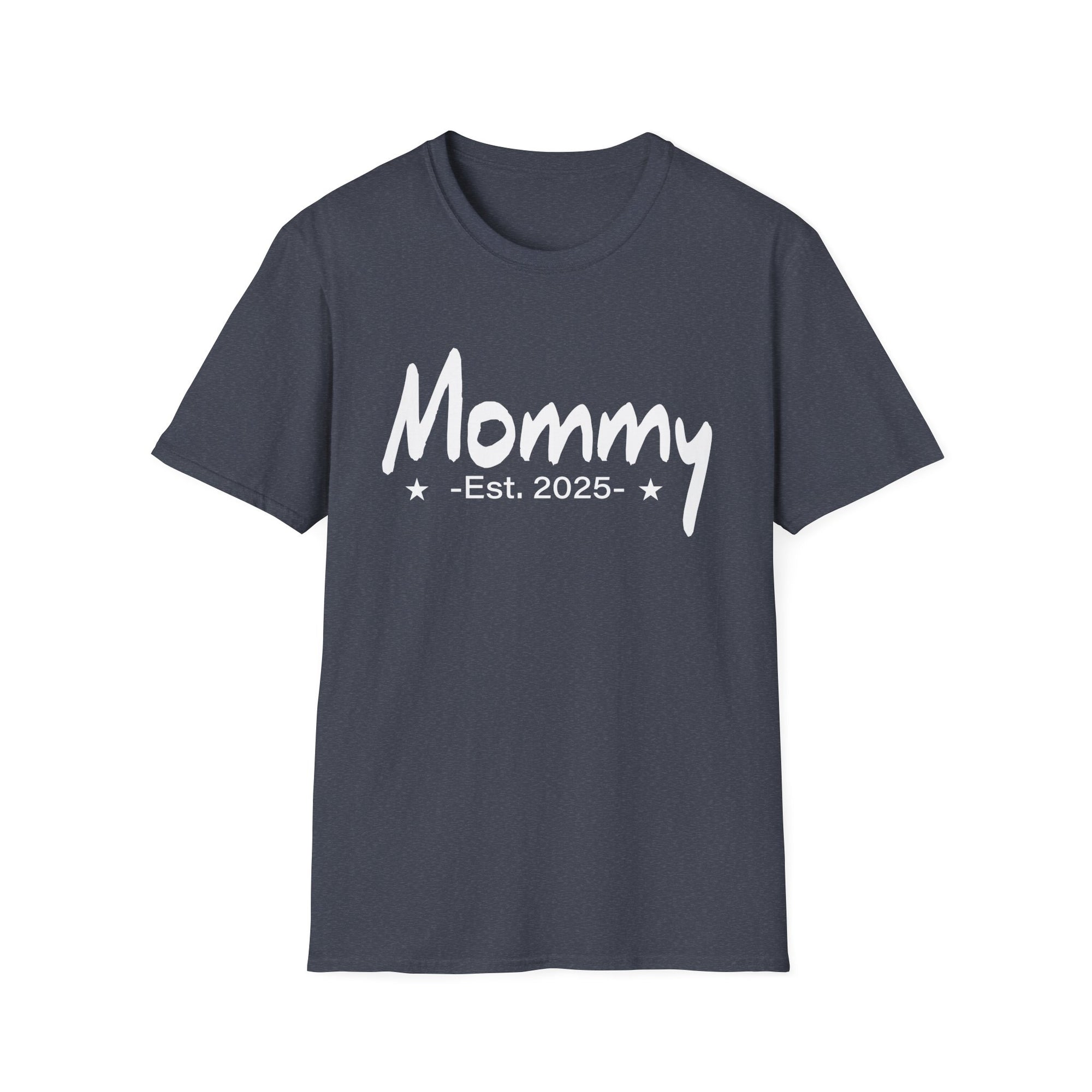 Mommy Est 2025 Promoted to Mom 2025 Mother's Day New Mom Unisex Softstyle T-Shirt