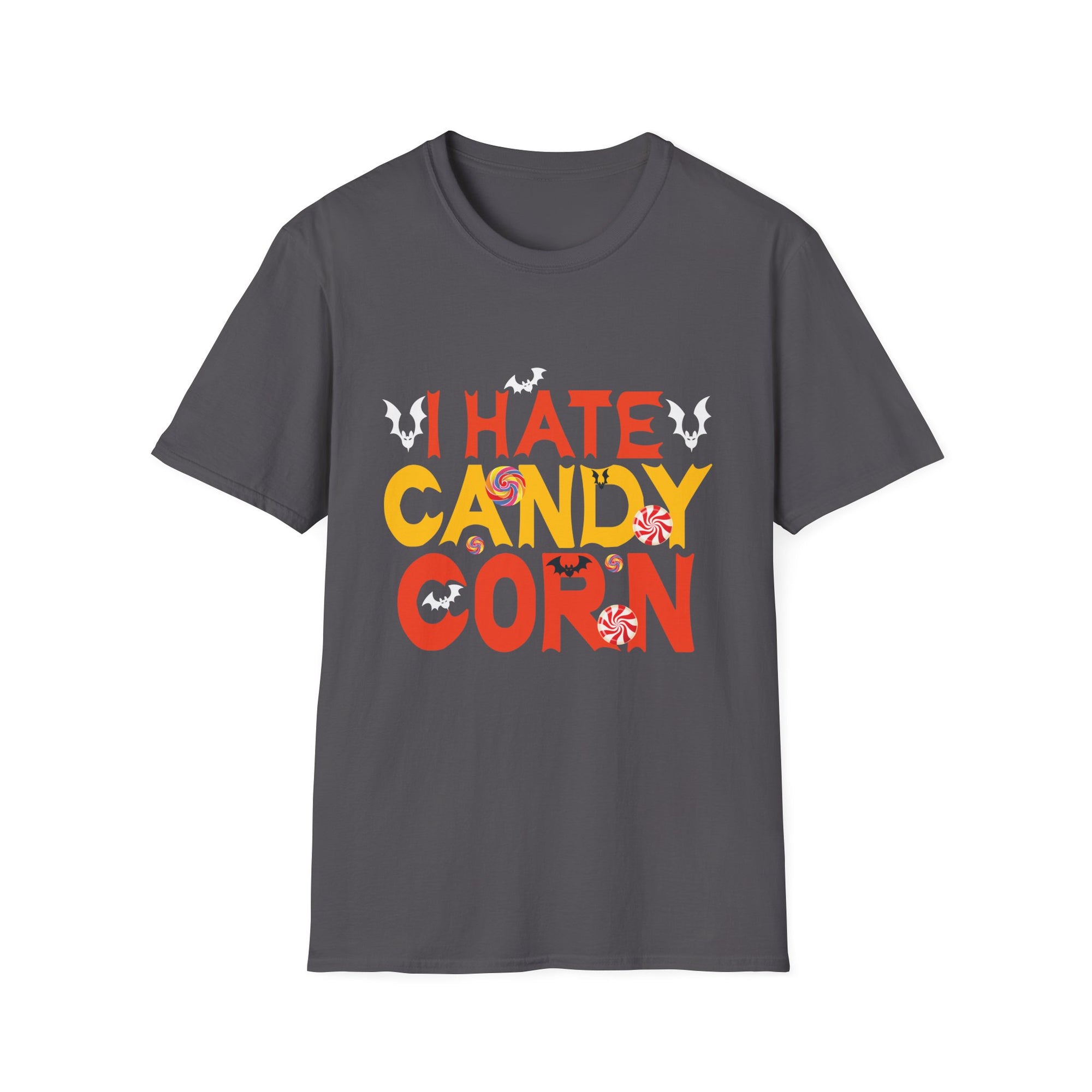 Halloween Humorous Unisex T-Shirt, Funny Candy Corn Hate Tee, Halloween Party Outfit, Trick or Treat Shirt, Spooky Season Apparel