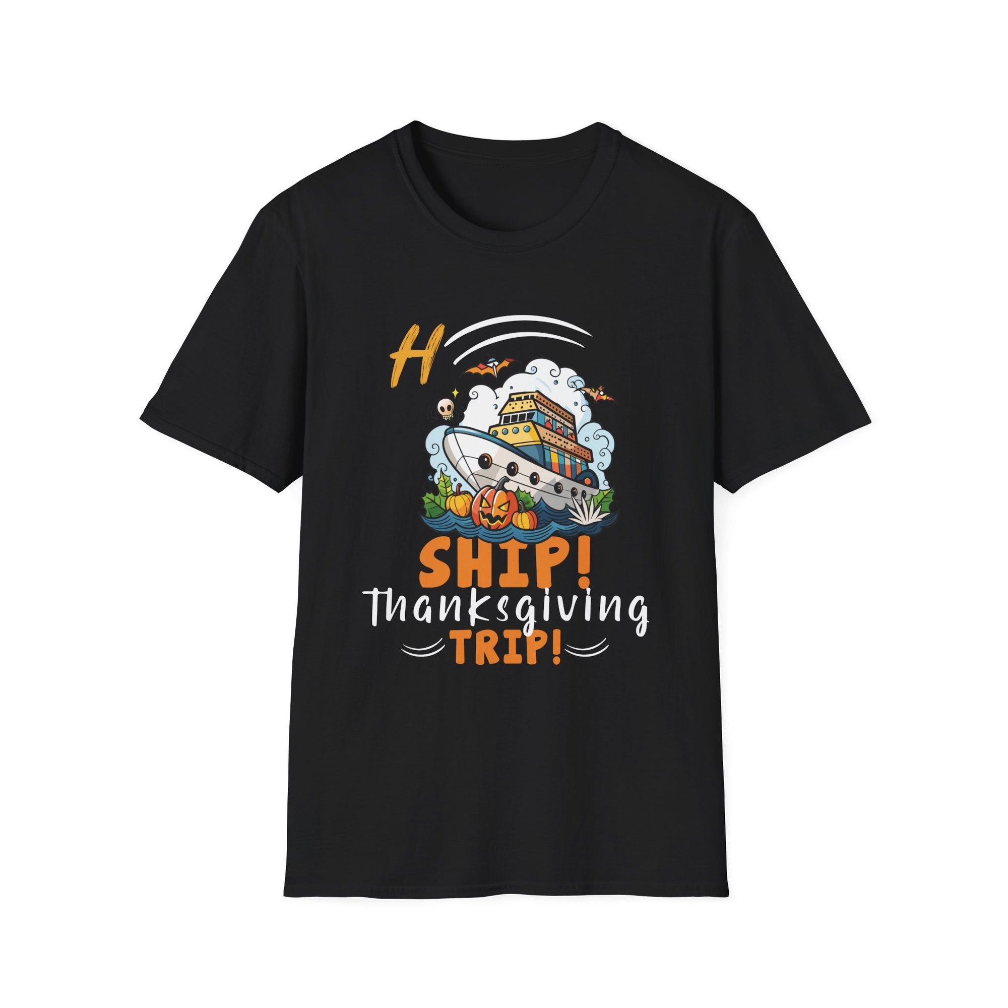 Thanksgiving Ship Trip T-Shirt, Unisex Graphic Tee, Fall Holiday Apparel, Cute Family Gathering Gift, Seasonal T-Shirt
