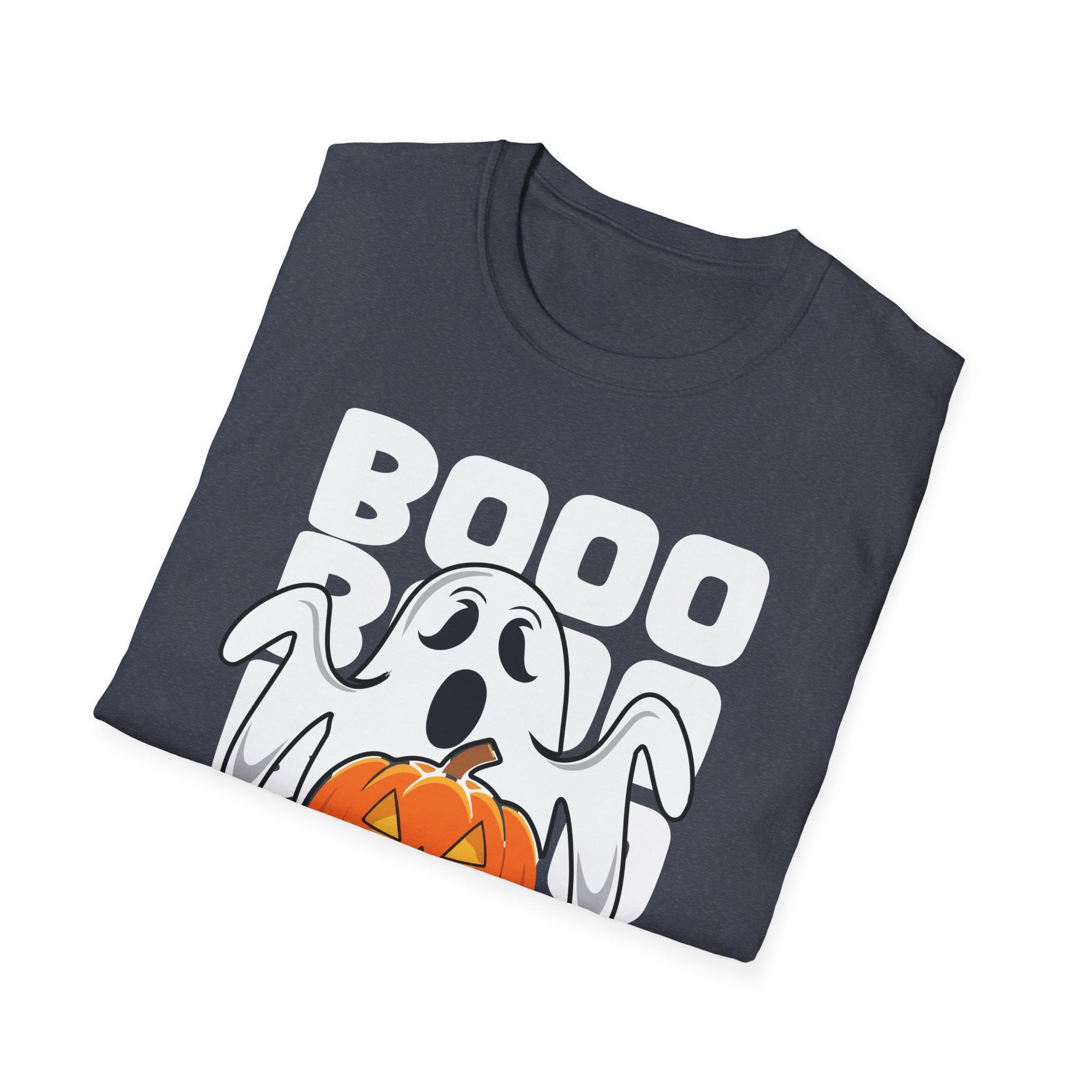Halloween Ghost T-Shirt, Unisex Softstyle Tee for Trick-or-Treating, Cute Halloween Shirt, Spooky Gift, Fall Apparel, Boo Design