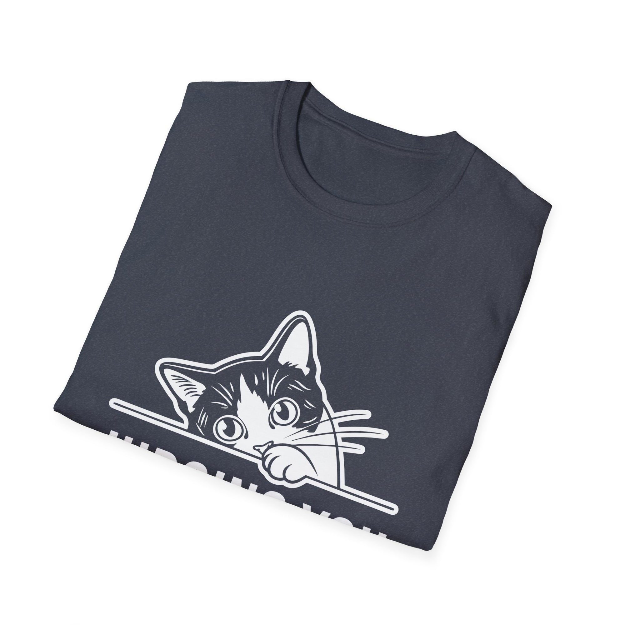Funny Black Cat Judging You Silently Sarcastic Cat T-Shirt Unisex Softstyle T-Shirt