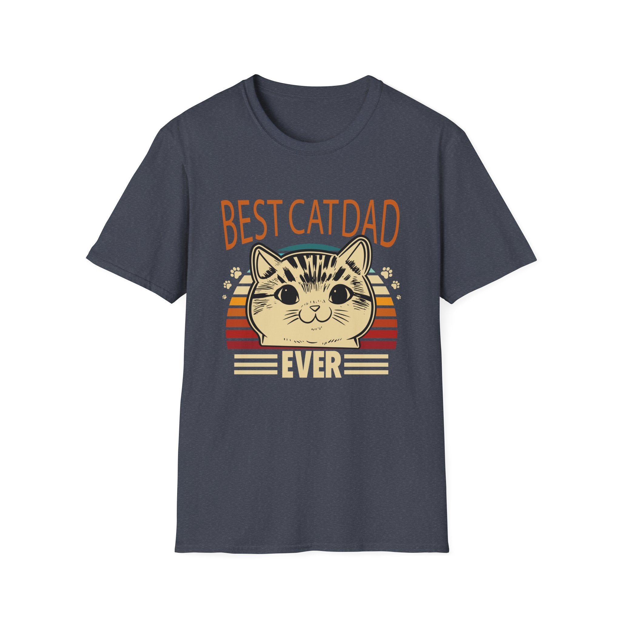 Best Cat Dad Ever Unisex Softstyle T-Shirt, Cat Dad Tee, Pet Lover Gift, Father's Day Shirt, Cool Cat Apparel, Funny T-Shirt