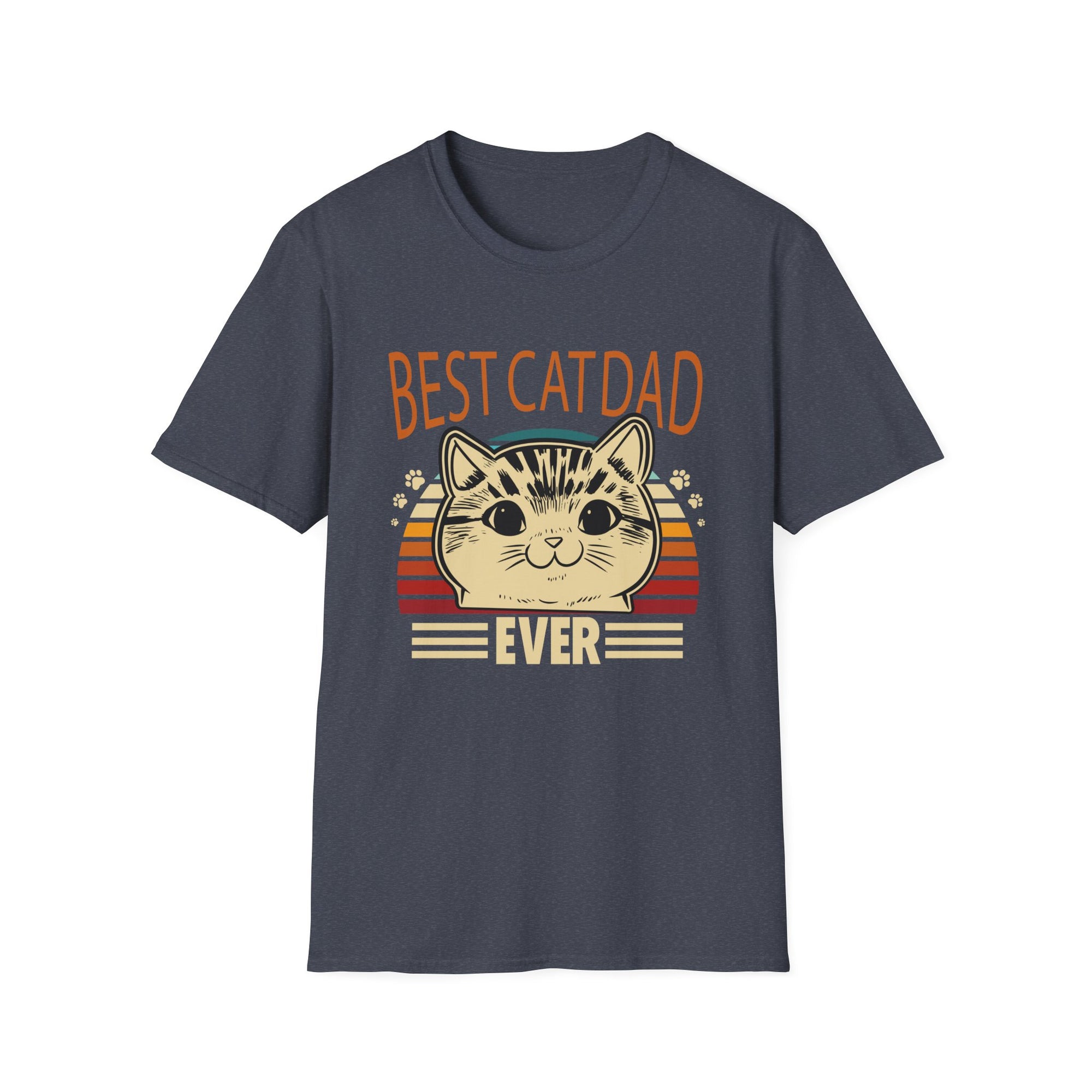 Best Cat Dad Ever Unisex Softstyle T-Shirt, Cat Dad Tee, Pet Lover Gift, Father's Day Shirt, Cool Cat Apparel, Funny T-Shirt