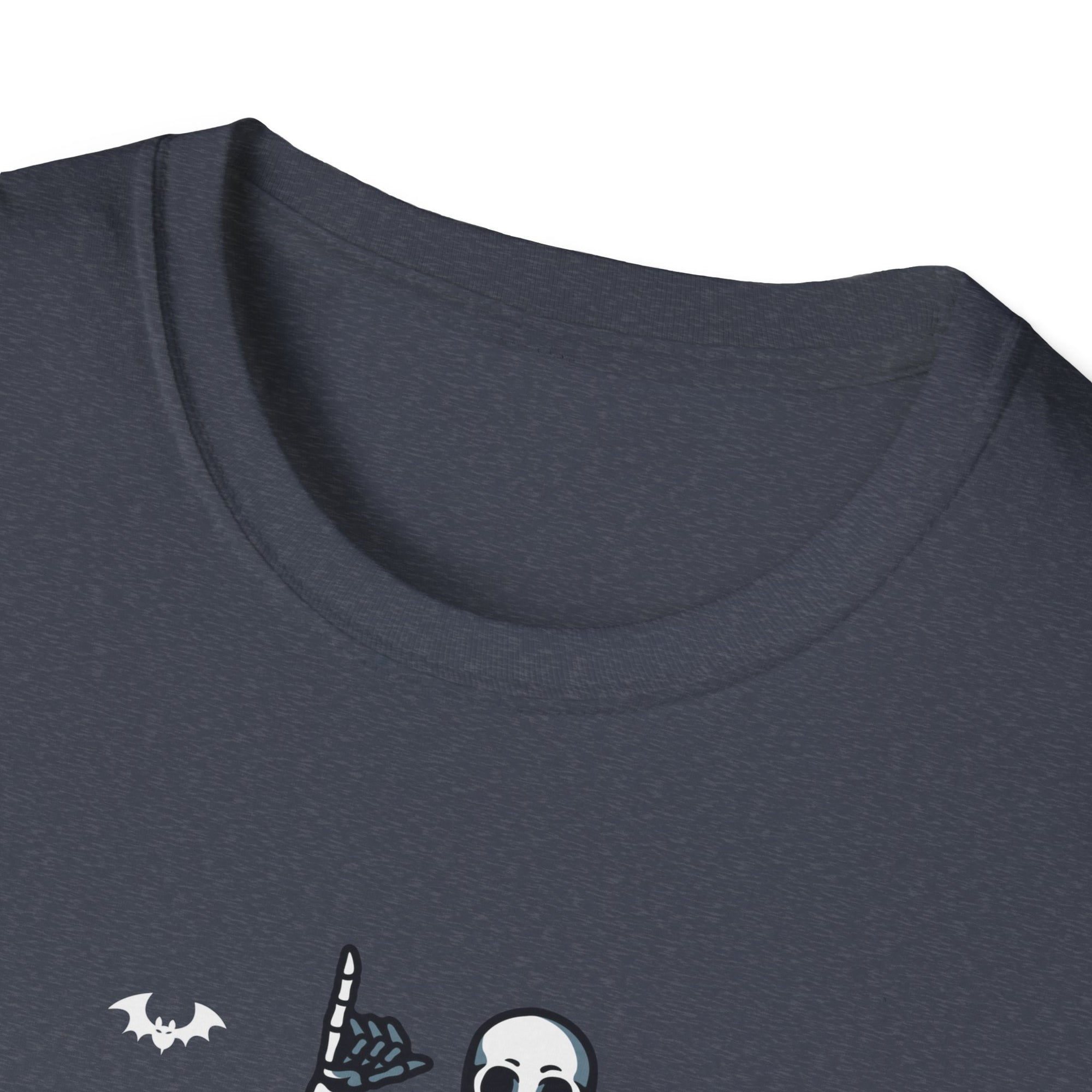 Skeleton Shark Unisex Softstyle T-Shirt, Fun Halloween Apparel, Unique Gifting, Casual Wear, Spooky Season Tee
