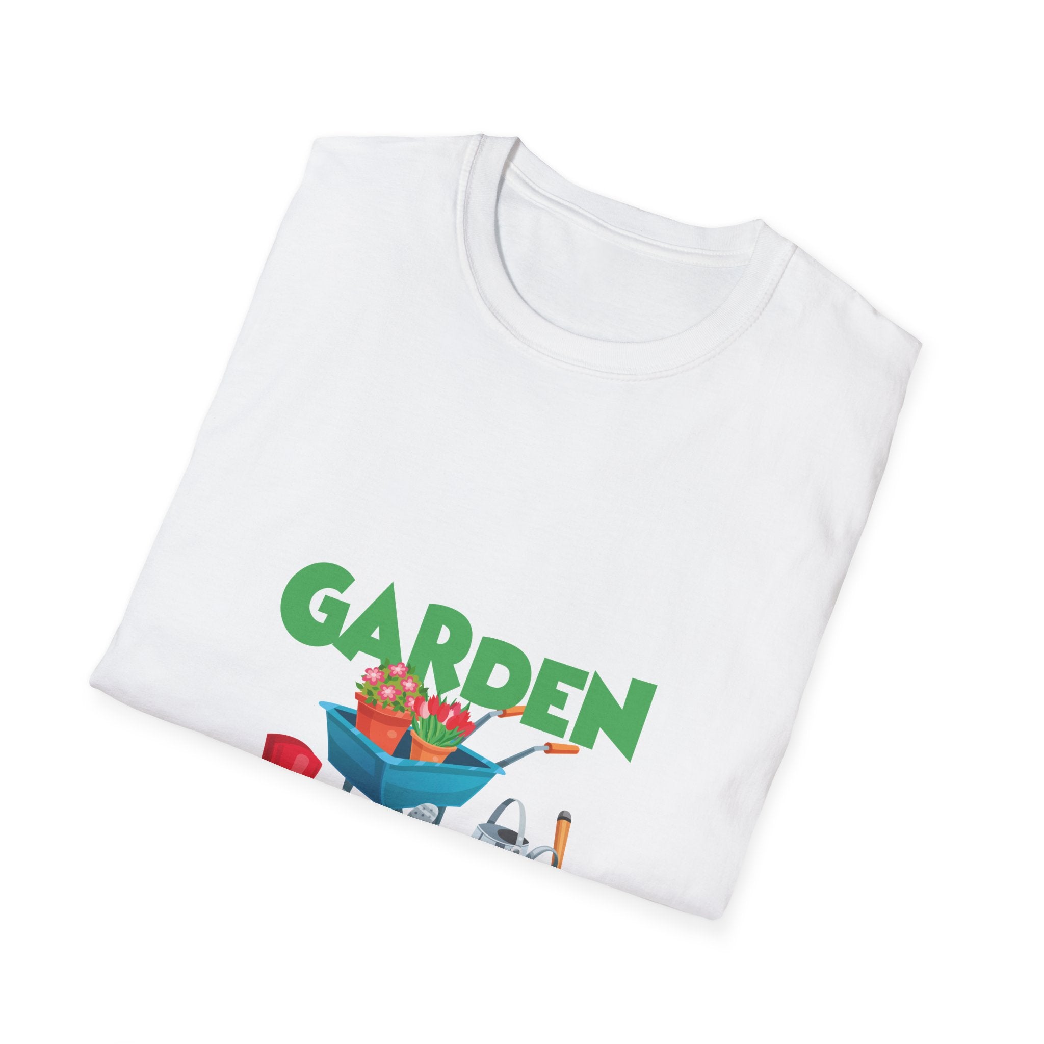 Garden Dog Lover T-Shirt, Unisex Gardening Tee, Pet Owner Gift, Hobbyist Apparel, Floral Graphic Tee, Outdoor Fun Clothing