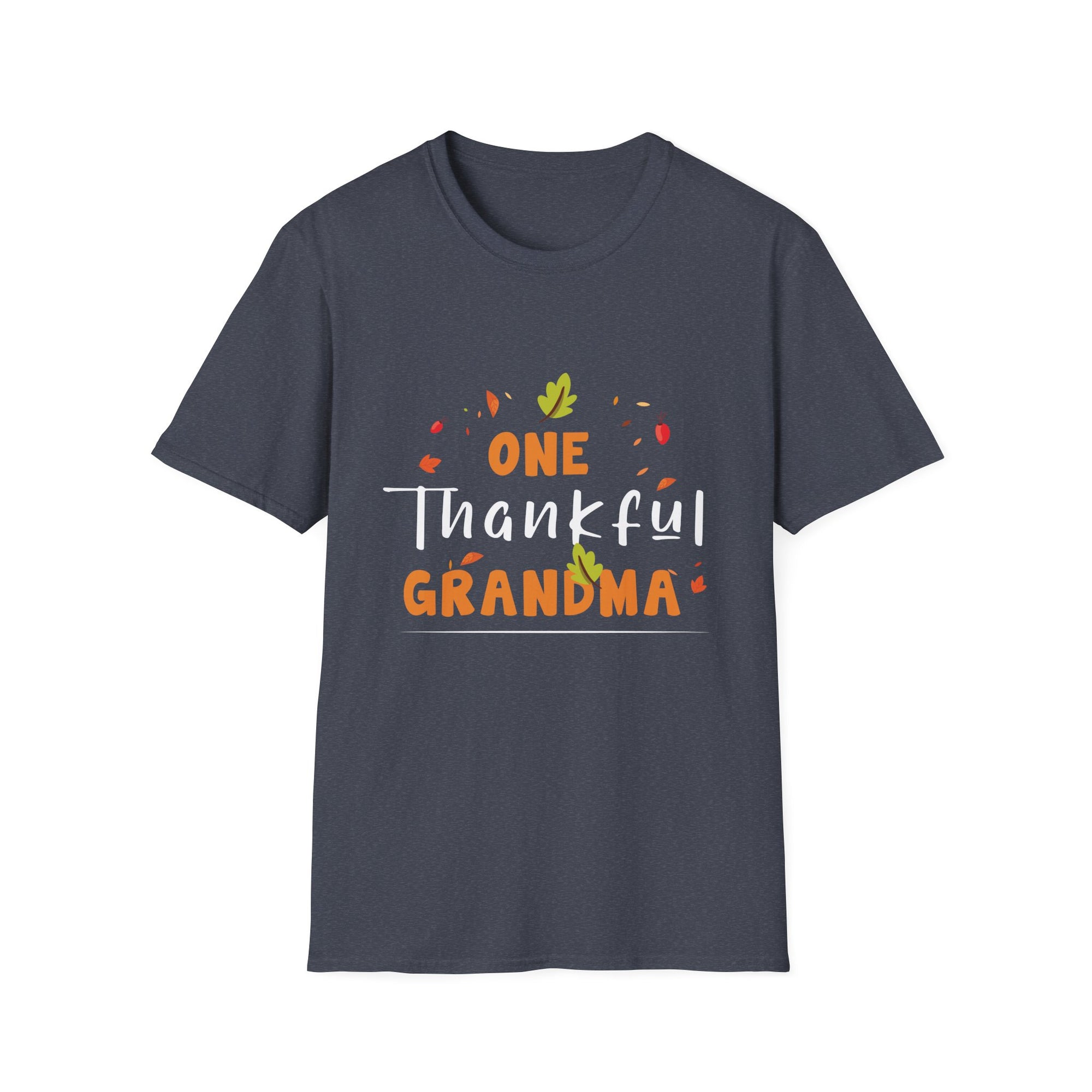 Thankful Grandma T-Shirt, Perfect Fall Gift, Thanksgiving Apparel, Unisex Softstyle Tee, Family Celebration Shirt, Fall Style