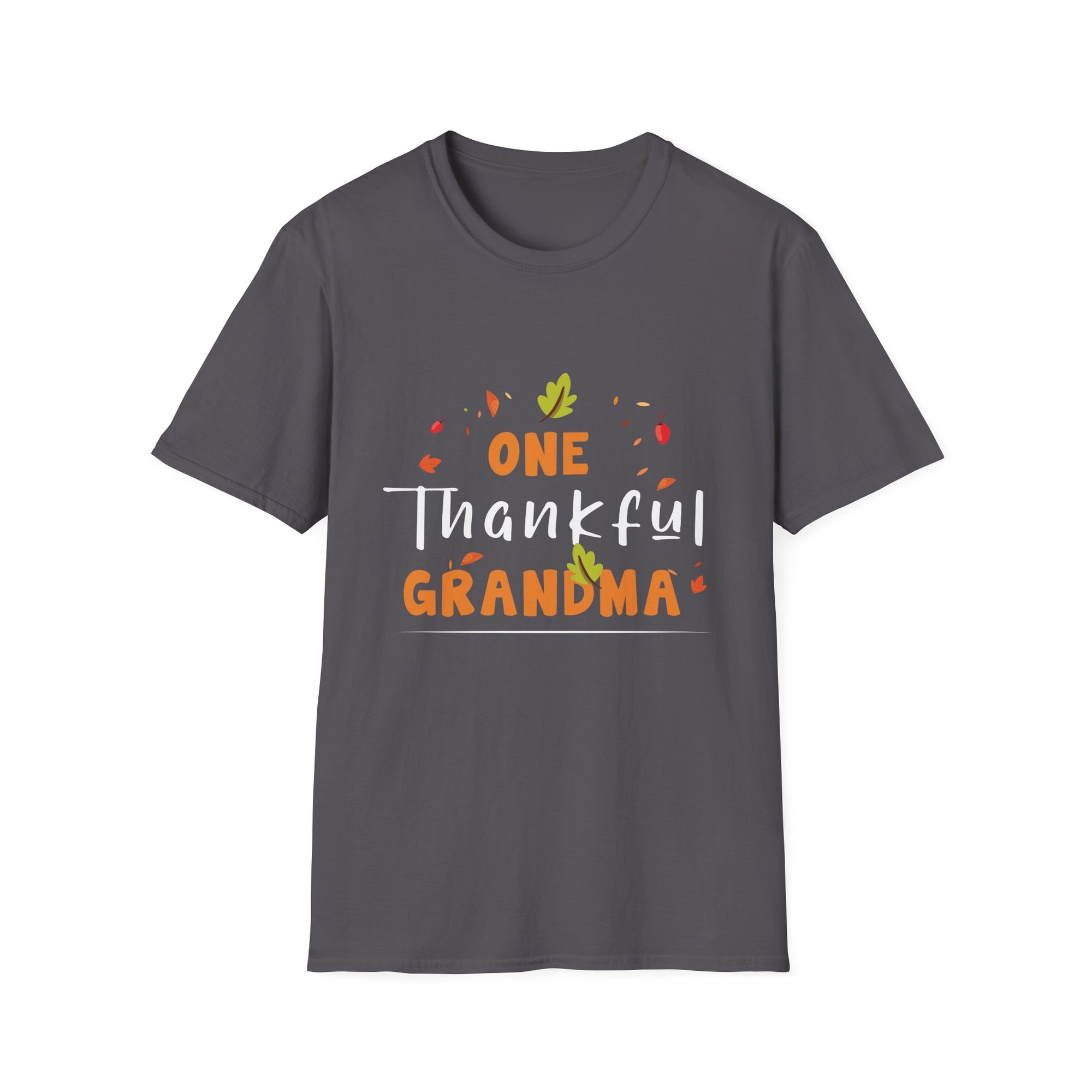 Thankful Grandma T-Shirt, Perfect Fall Gift, Thanksgiving Apparel, Unisex Softstyle Tee, Family Celebration Shirt, Fall Style
