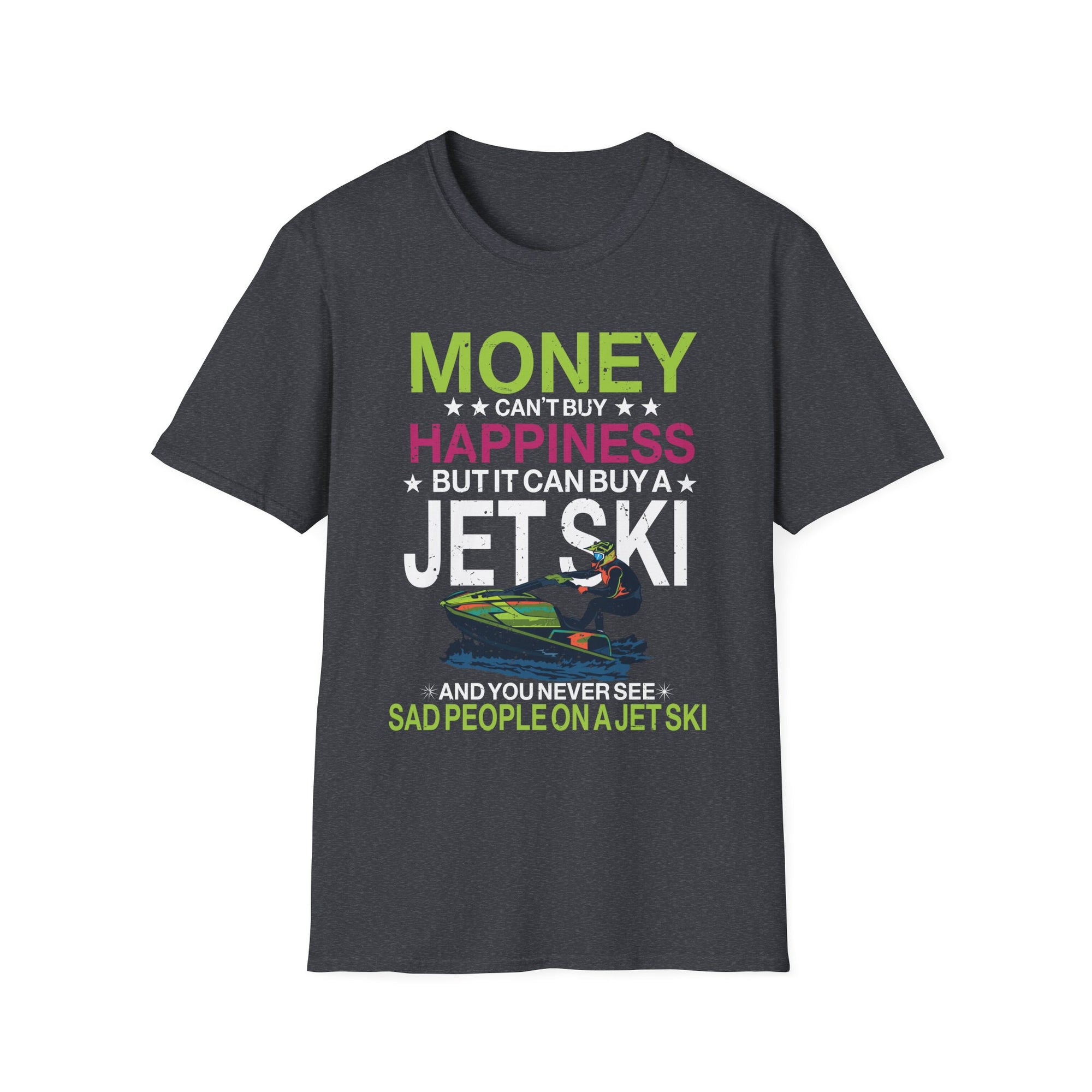 Jet-Ski Happiness Water Sports Design Unisex Softstyle T-Shirt