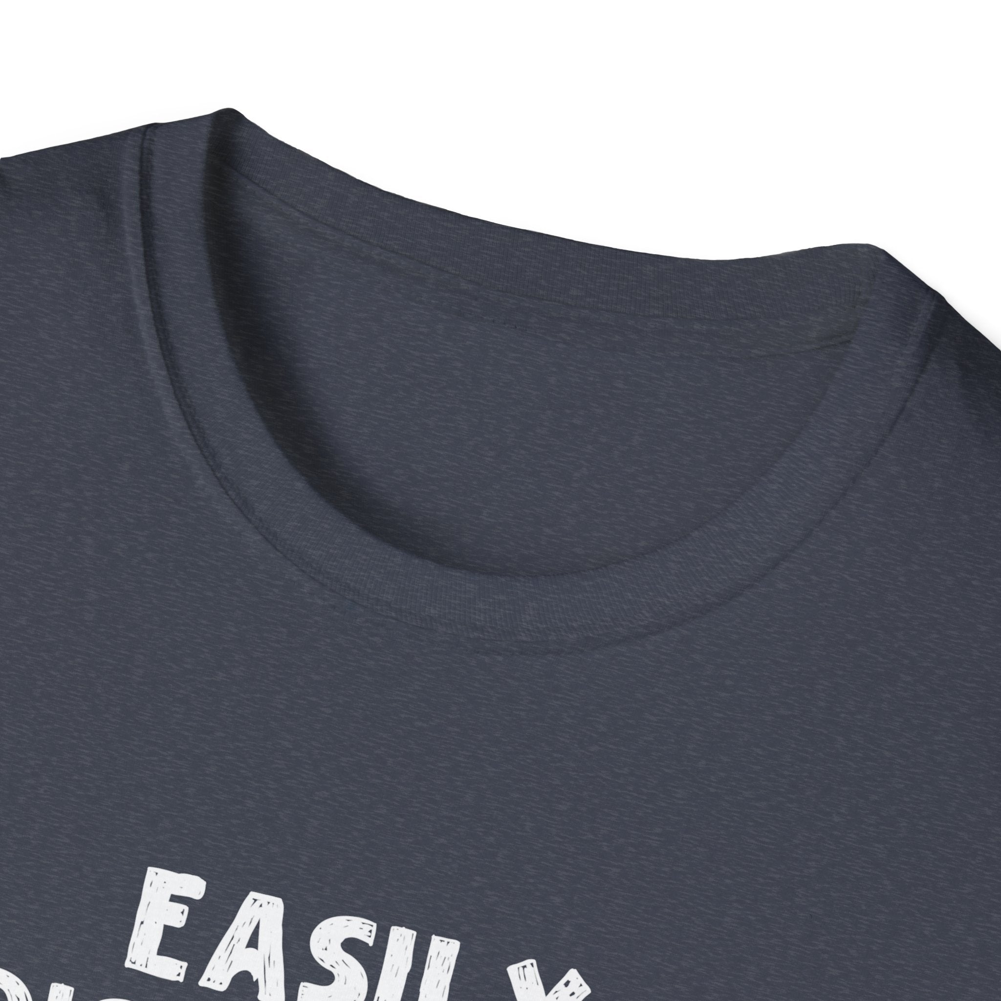 Easily Distracted by Cats and Books - Funny Cat & Book Lover Unisex Softstyle T-Shirt