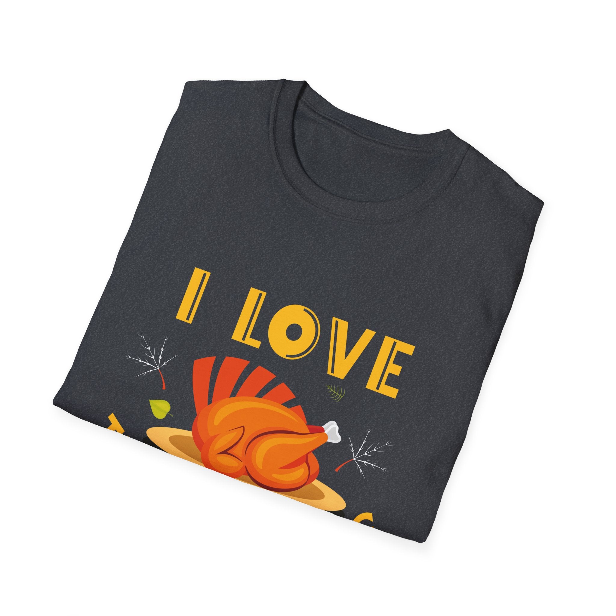 Thanksgiving Themed Unisex Softstyle T-Shirt | I Love Thanksgiving Tee for Fall Celebrations, Thanksgiving Dinner, Family Gatherings, [...]