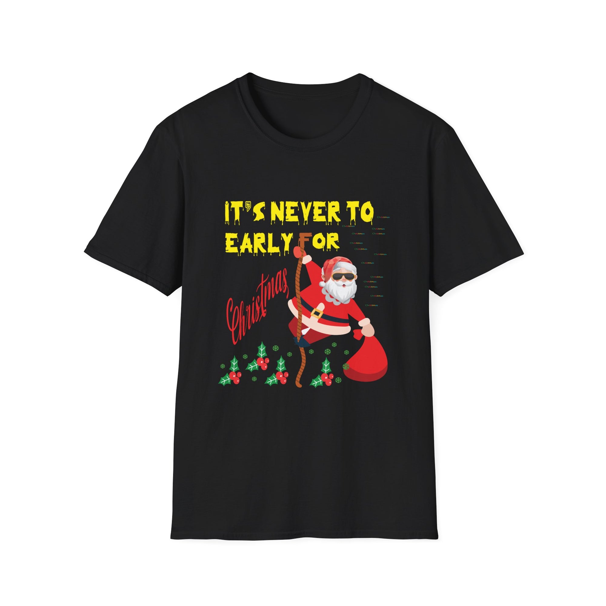 Christmas Santa Graphic Tee, Funny Holiday Shirt, Unisex Casual Wear, Gift for Him/Her, Festive T-Shirt