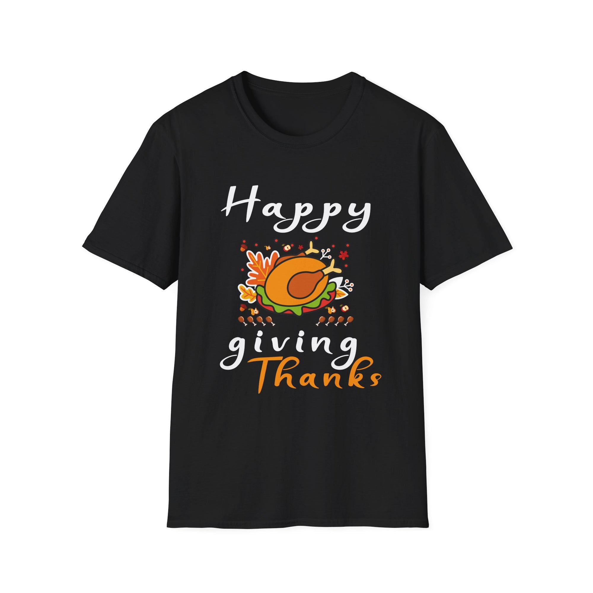 Thanksgiving Unisex Softstyle T-Shirt, Cozy Holiday Tee, Fall Festive Apparel, Autumn Celebration Shirt, Gratitude Gift
