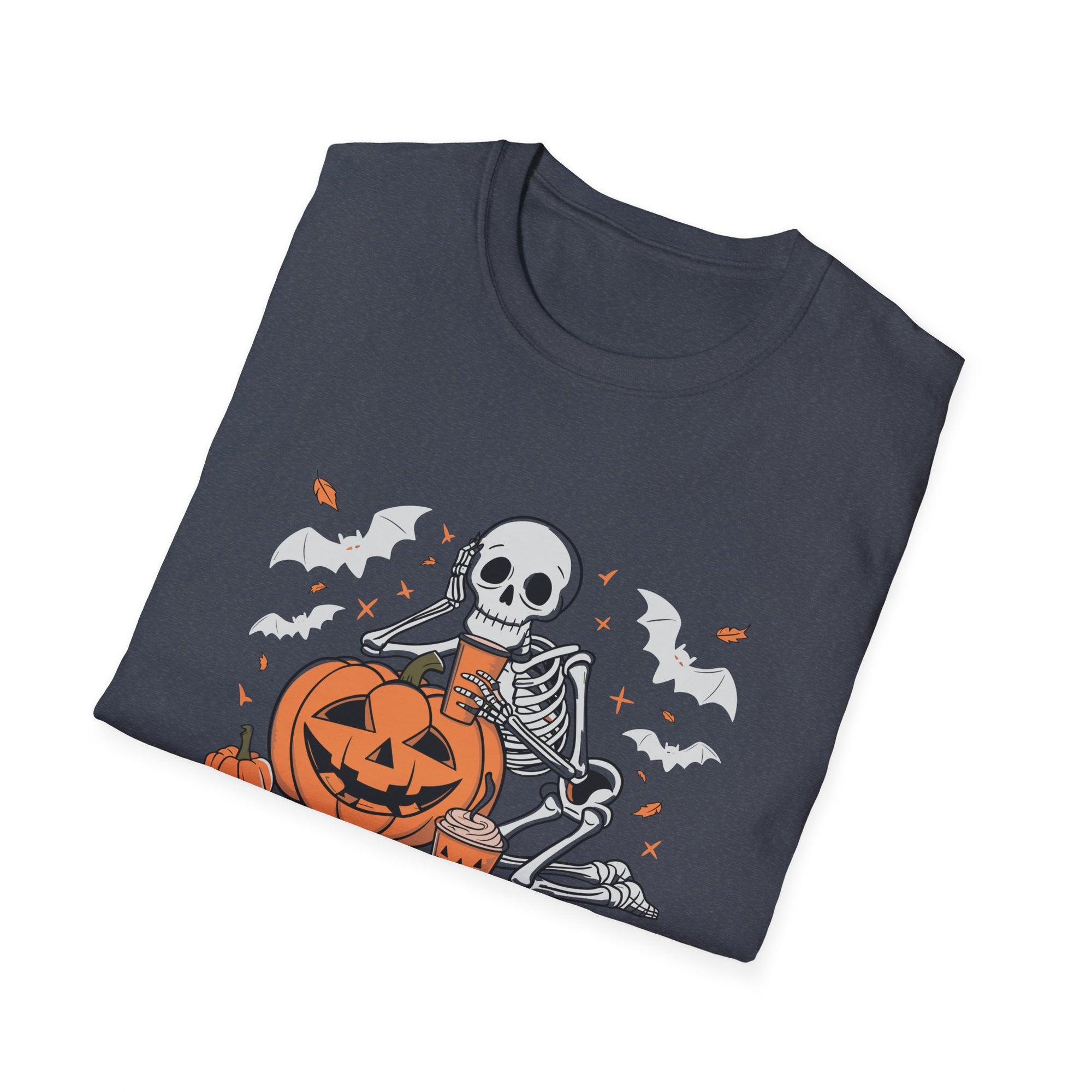 Halloween Skull T-Shirt, Unisex Graphic Tee, Spooky Costume Shirt, Autumn Gift, Festive Fall Wardrobe