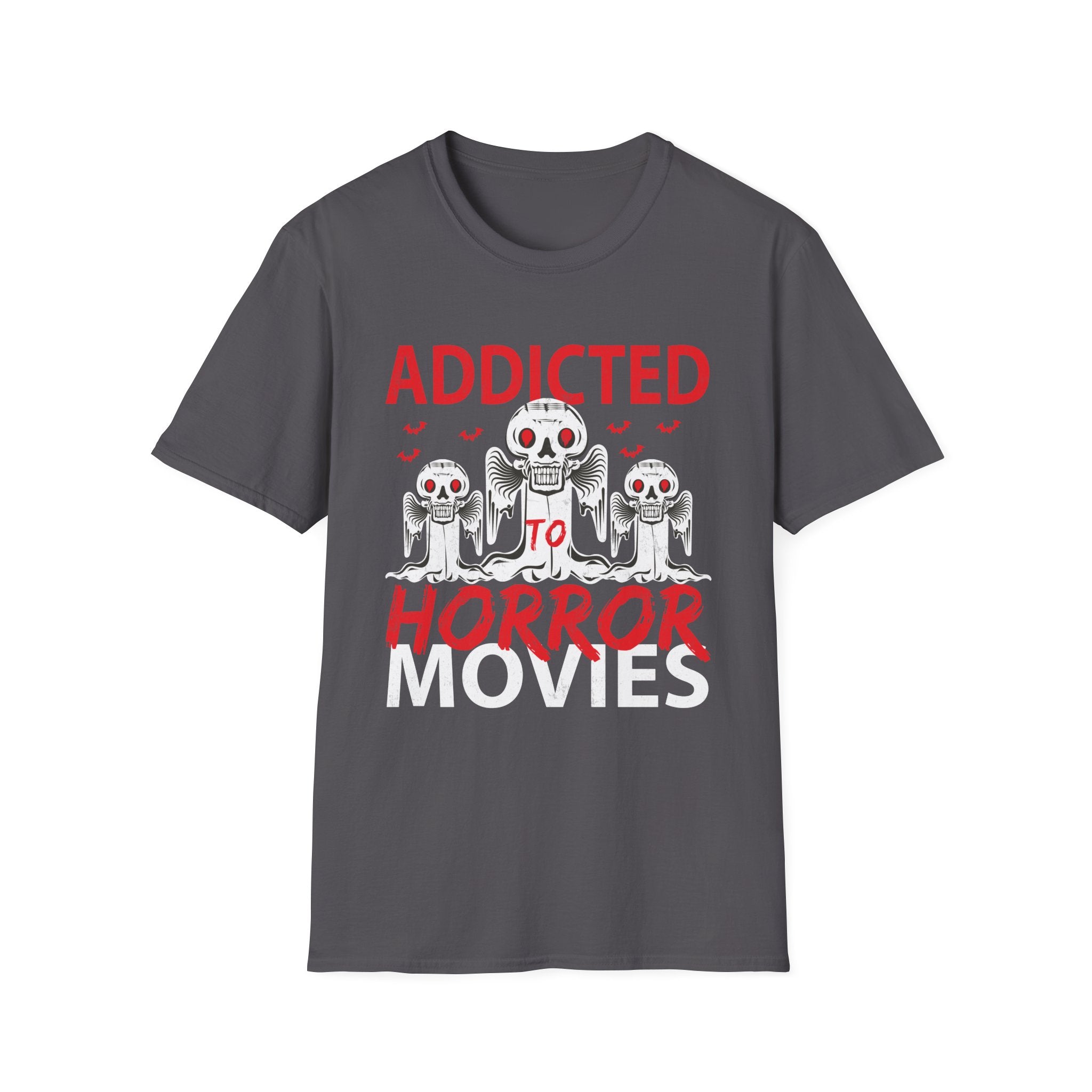 Addicted to Horror Movies Unisex T-Shirt | Perfect for Movie Lovers, Halloween, Gifts, Horror Fans, Casual Wear