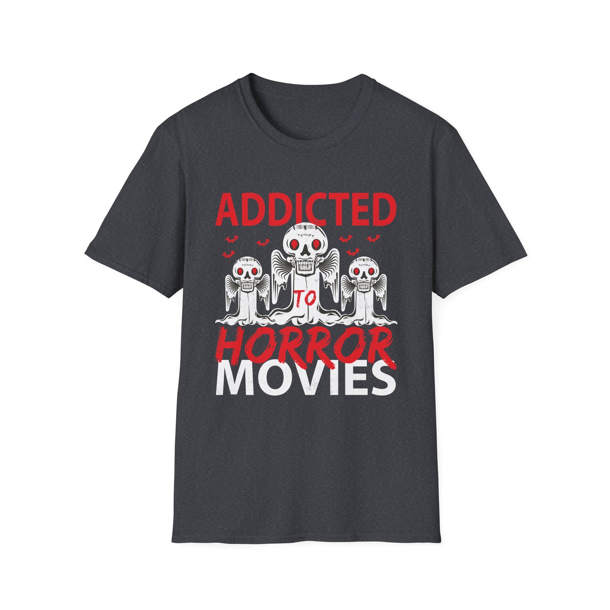 Addicted to Horror Movies Unisex T-Shirt | Perfect for Movie Lovers, Halloween, Gifts, Horror Fans, Casual Wear