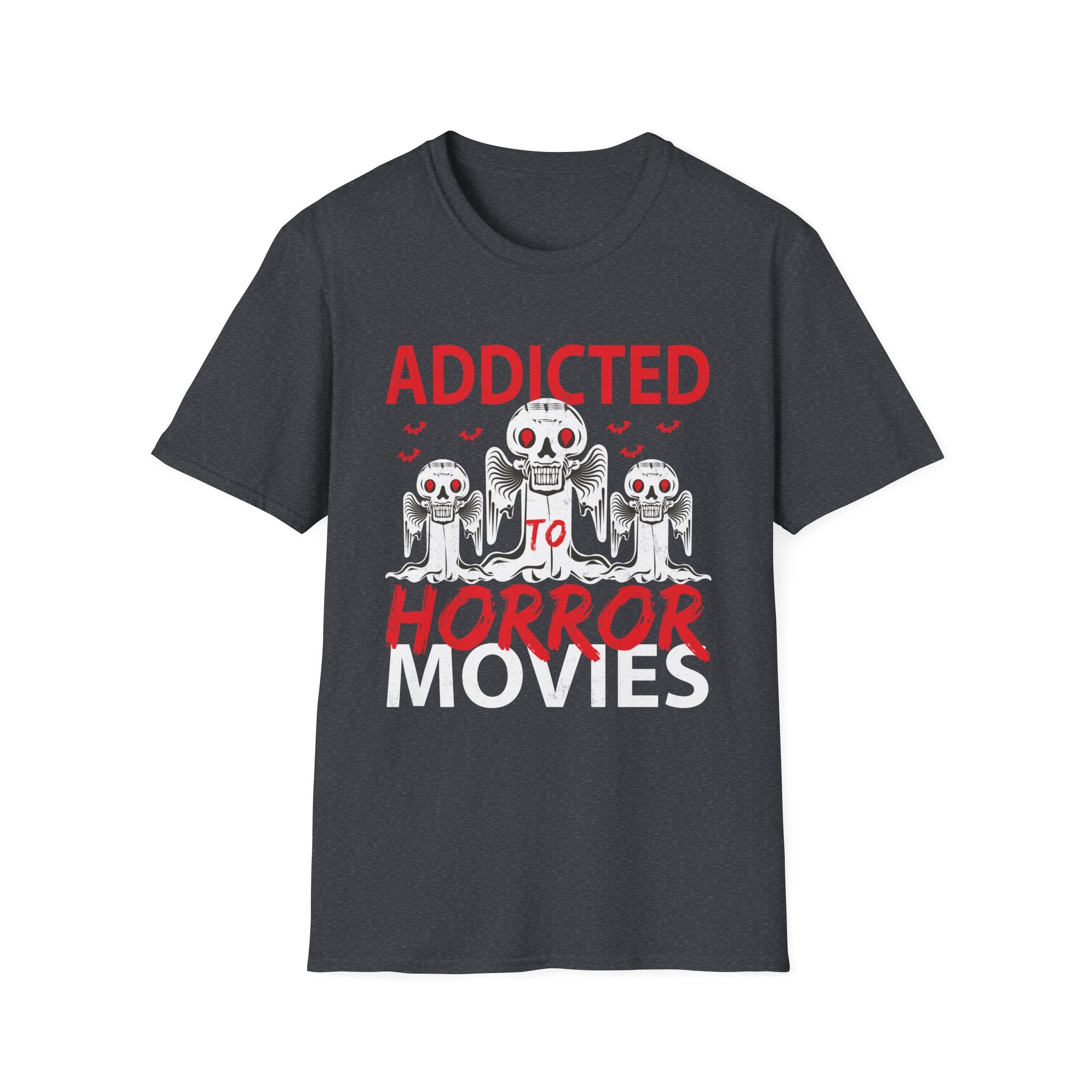 Addicted to Horror Movies Unisex T-Shirt | Perfect for Movie Lovers, Halloween, Gifts, Horror Fans, Casual Wear