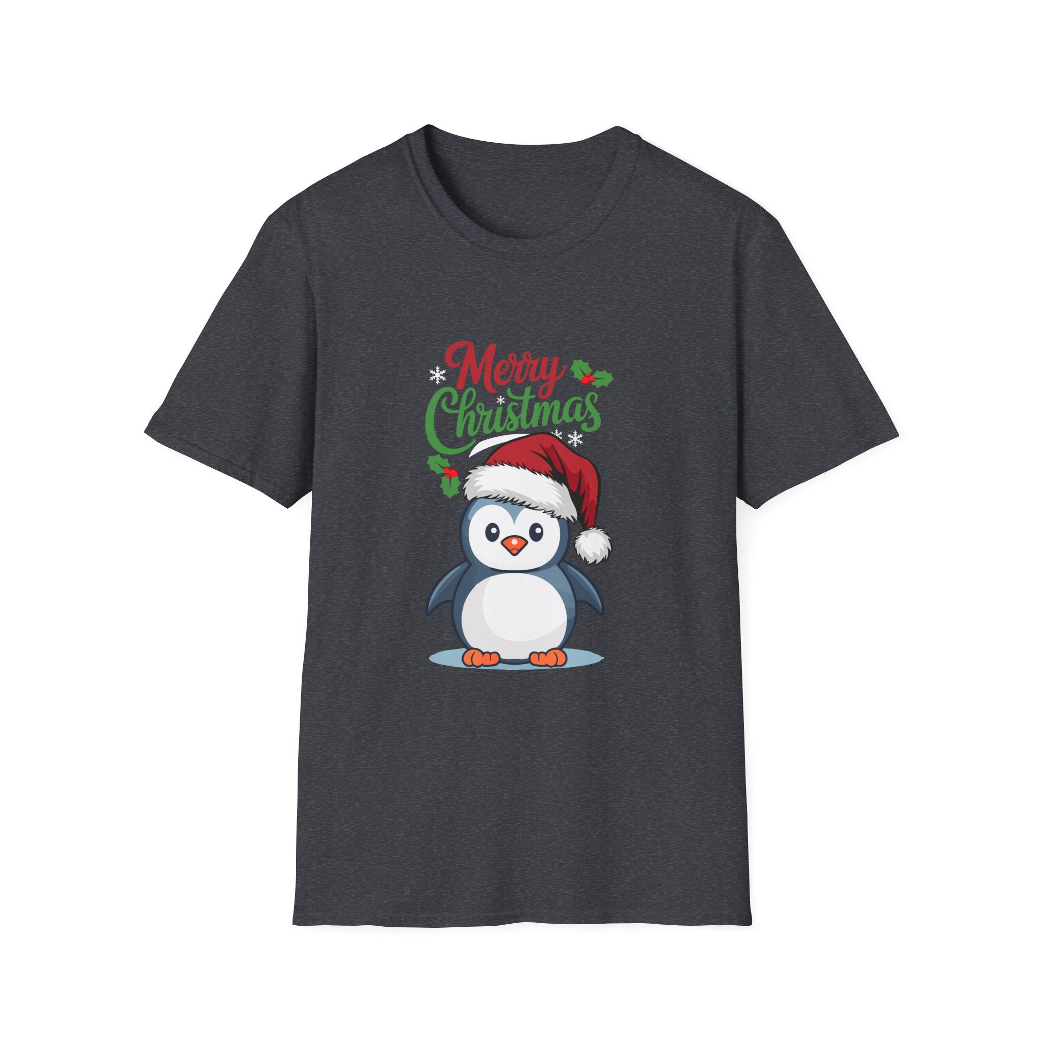 Merry Christmas Penguin Tee, Unisex Holiday Shirt, Cute Christmas T-Shirt, Festive Winter Apparel, Gift for Him and Her