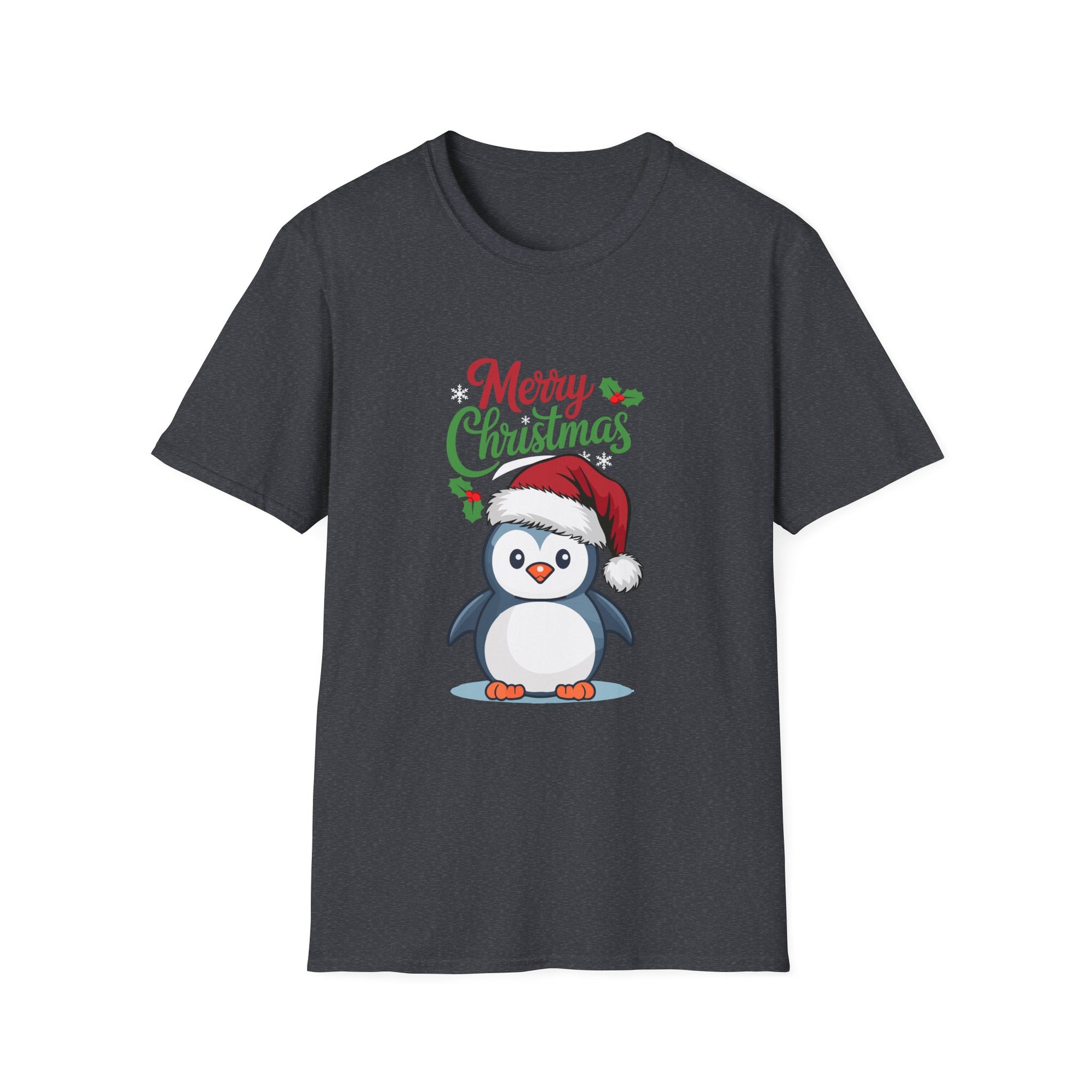 Merry Christmas Penguin Tee, Unisex Holiday Shirt, Cute Christmas T-Shirt, Festive Winter Apparel, Gift for Him and Her