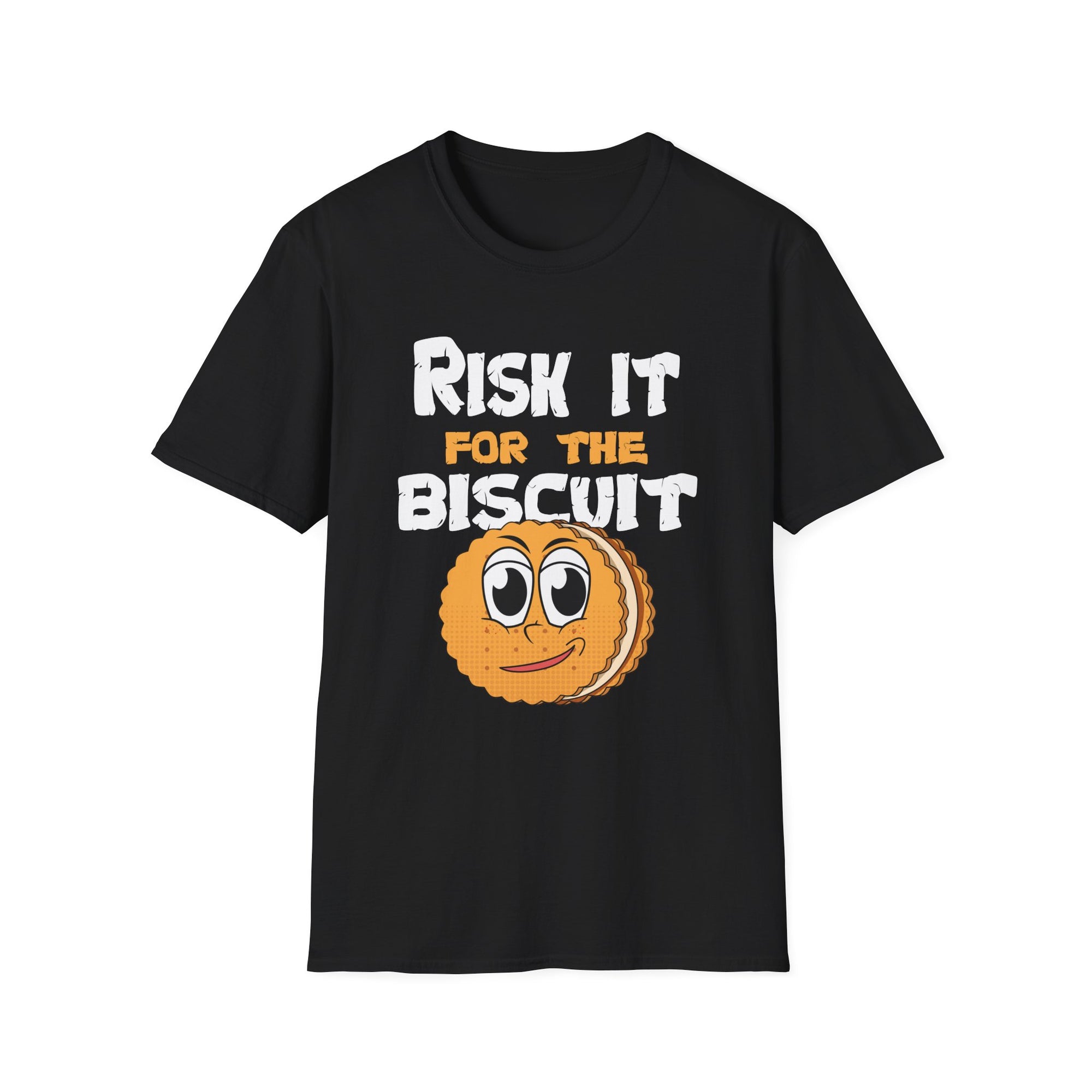Risk It for the Biscuit Unisex Softstyle T-Shirt, Funny Graphic Tee, Casual wear, Gift for Food Lovers, Snack Humor Shirt, Birthday Gift