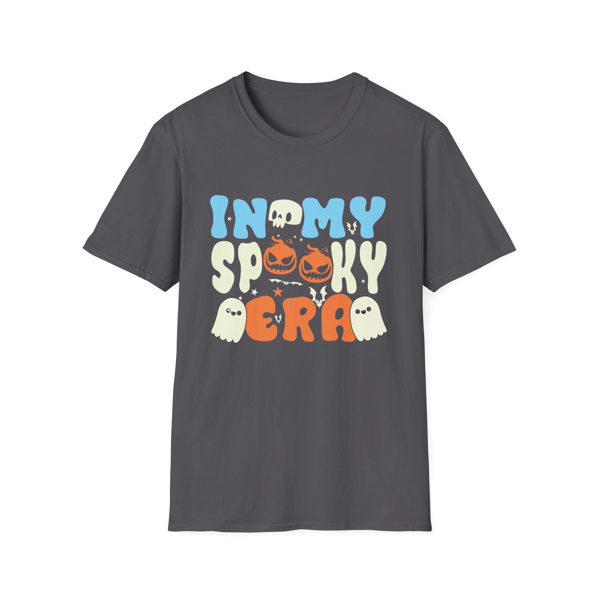 Unisex Spooky Era T-Shirt, Halloween Shirt, Ghost Graphic Tee, Fall Apparel, Pumpkin Festive T-Shirt