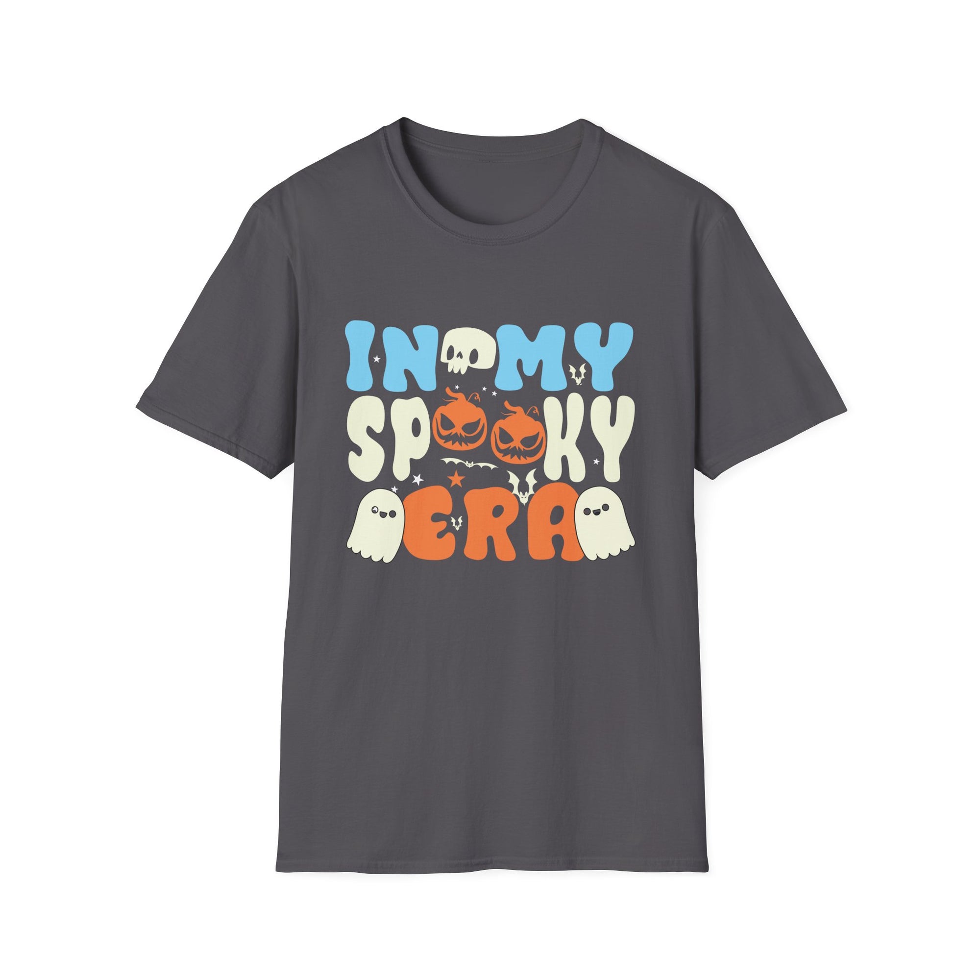 Unisex Spooky Era T-Shirt, Halloween Shirt, Ghost Graphic Tee, Fall Apparel, Pumpkin Festive T-Shirt