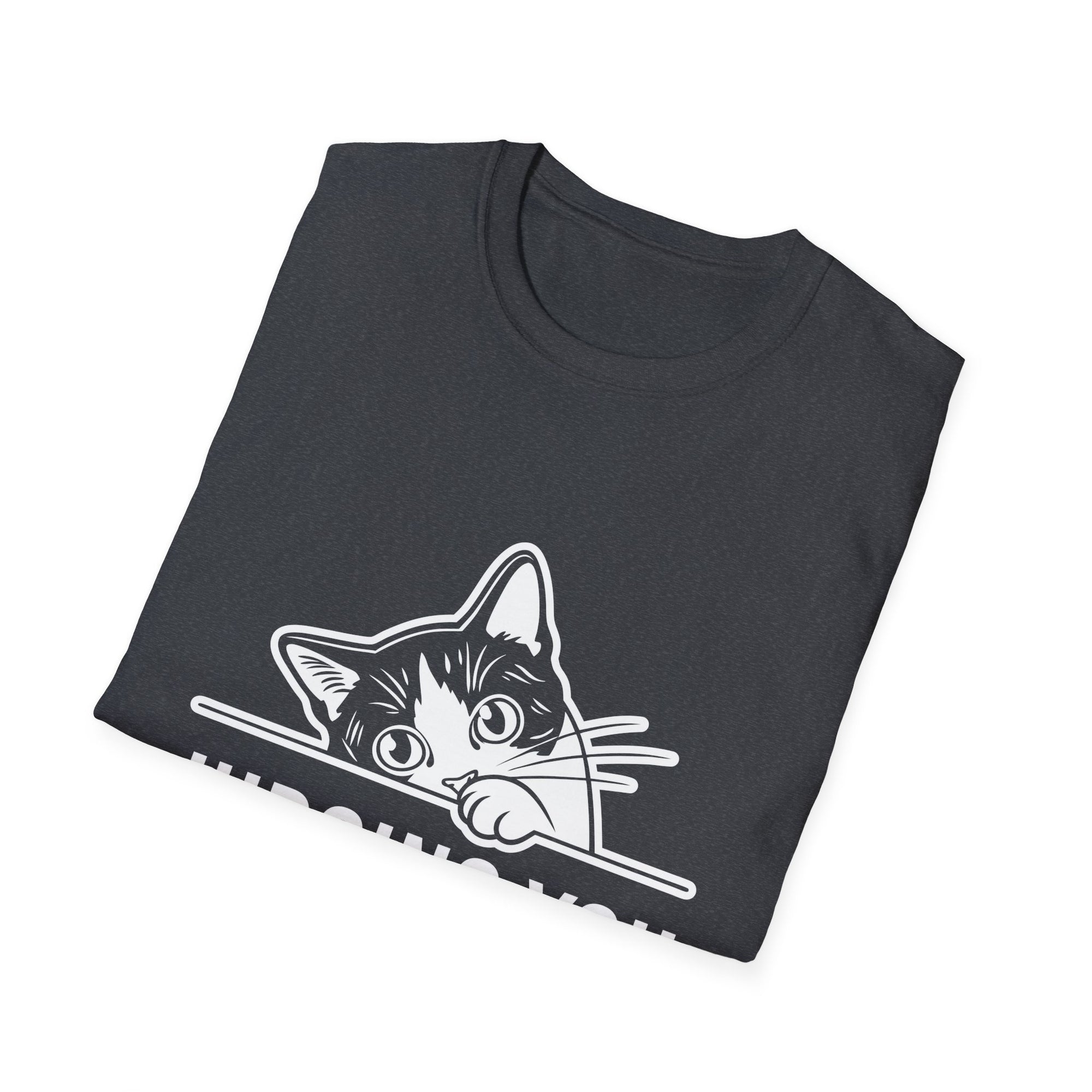 Funny Black Cat Judging You Silently Sarcastic Cat T-Shirt Unisex Softstyle T-Shirt