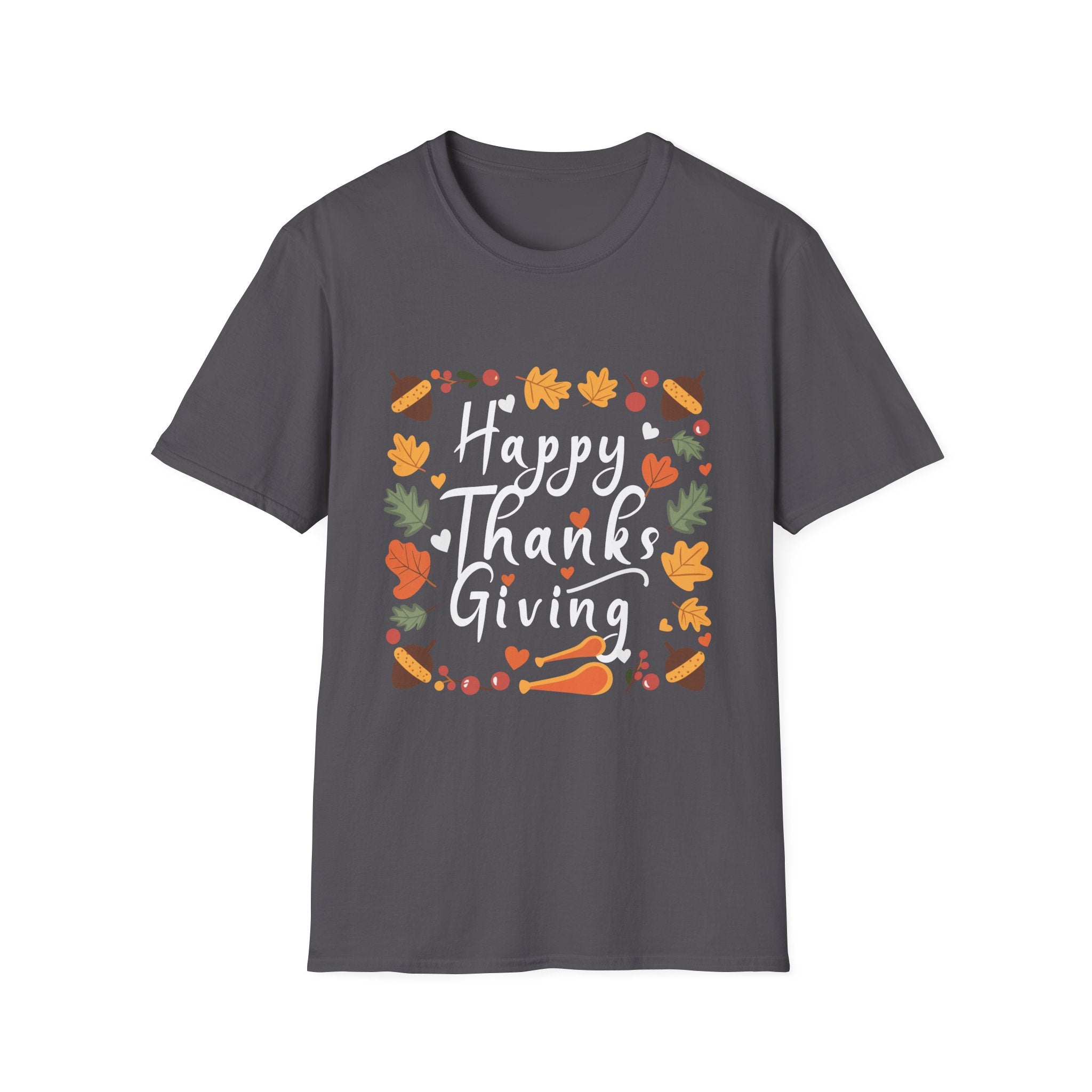 Thanksgiving Celebration T-Shirt - Unisex Softstyle Tee, Fall Apparel, Holiday Gift, Autumn Fashion, Family Gathering Shirt