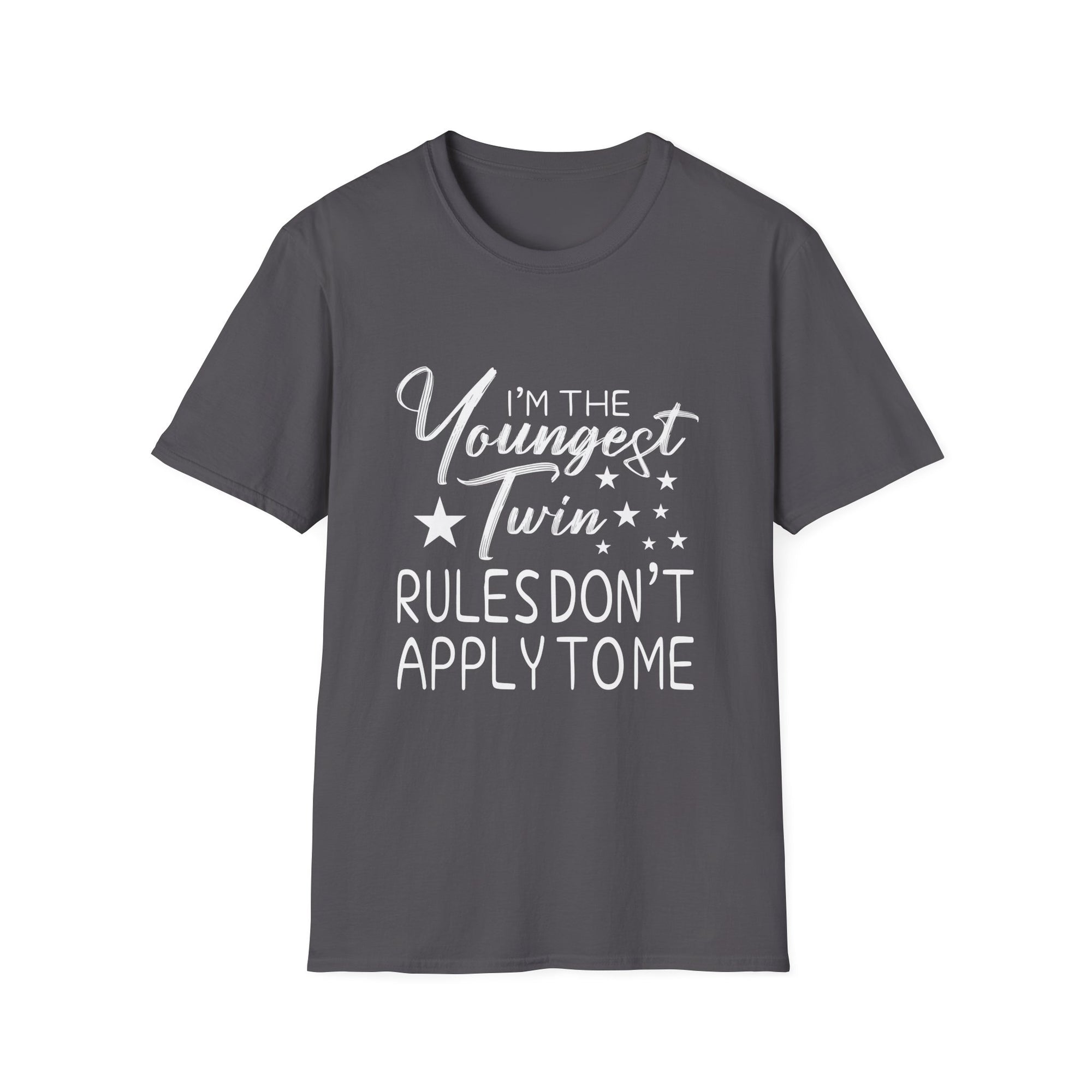 I'm the Youngest Twin T-Shirt, Unisex Softstyle Shirt, Perfect for Twin Celebrations, Birthday Gifts, Family Gatherings