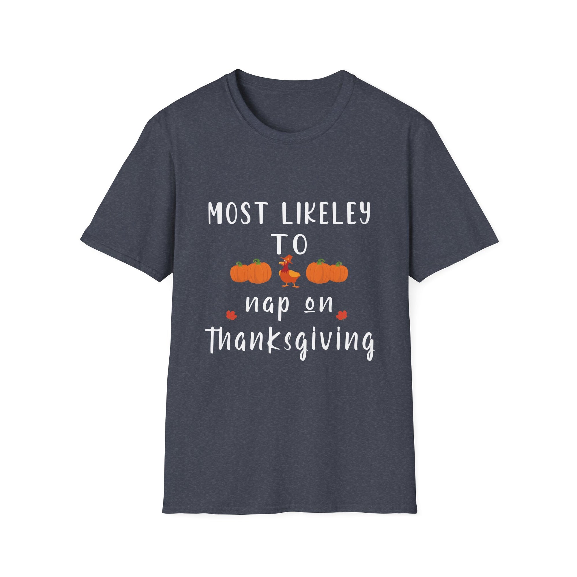 Thanksgiving Nap Black T-Shirt | Funny Holiday Tee, Unisex Gift, Cozy Fall Top, Pumpkin Shirt, Family Gathering Wear