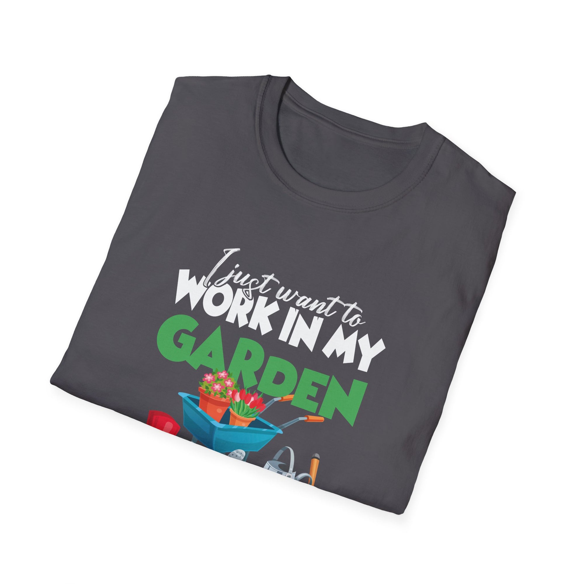 Garden Dog Lover T-Shirt, Unisex Gardening Tee, Pet Owner Gift, Hobbyist Apparel, Floral Graphic Tee, Outdoor Fun Clothing