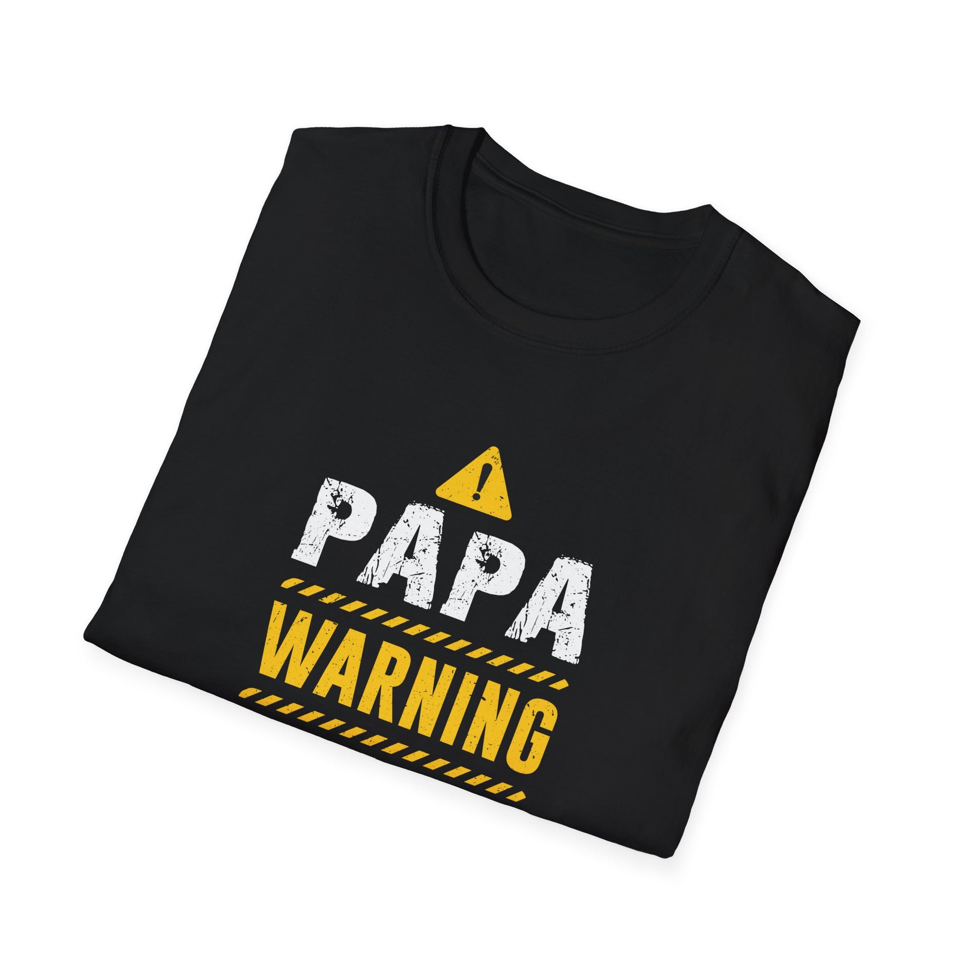 Papa Warning May Nap Suddenly At Any Time -  Papa Unisex Softstyle T-Shirt