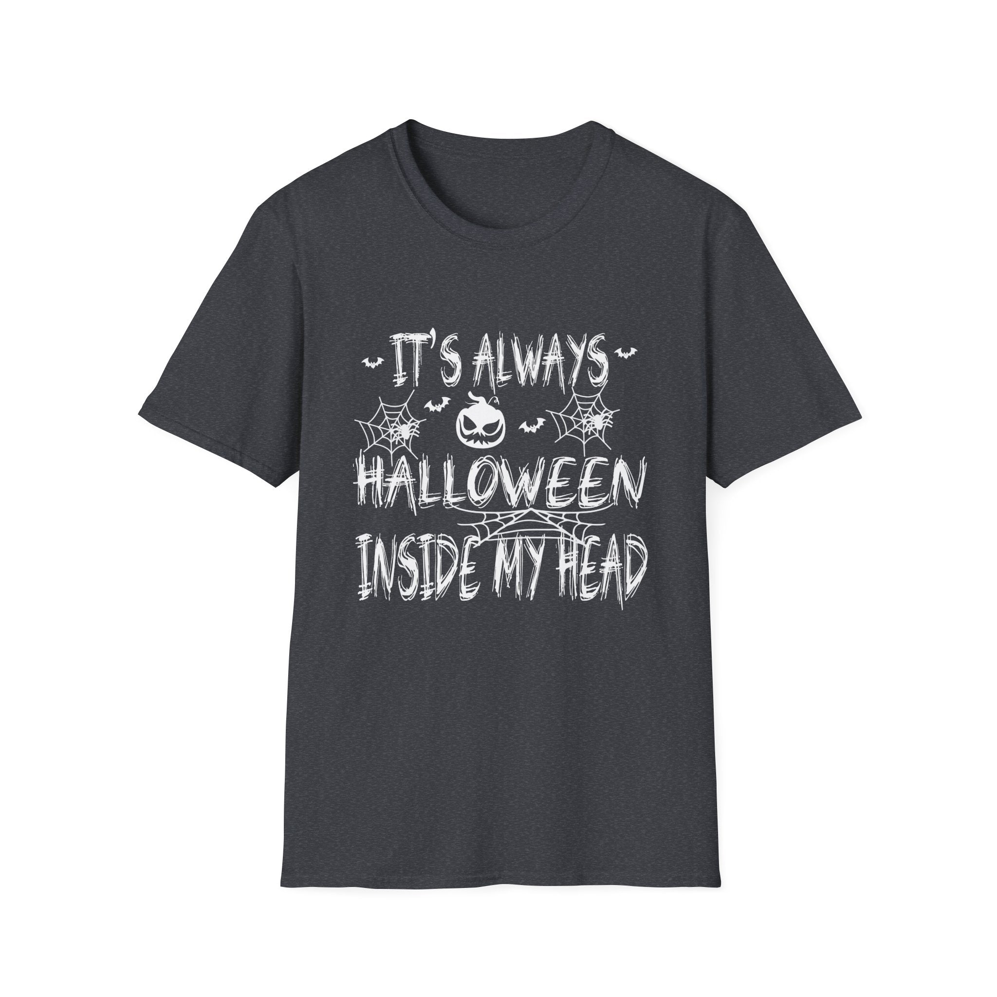 Halloween-Inspired Unisex Softstyle T-Shirt, Spooky Graphic Tee for Fall, Casual Wear, Funny Halloween Shirt, Gifts for Halloween Lovers